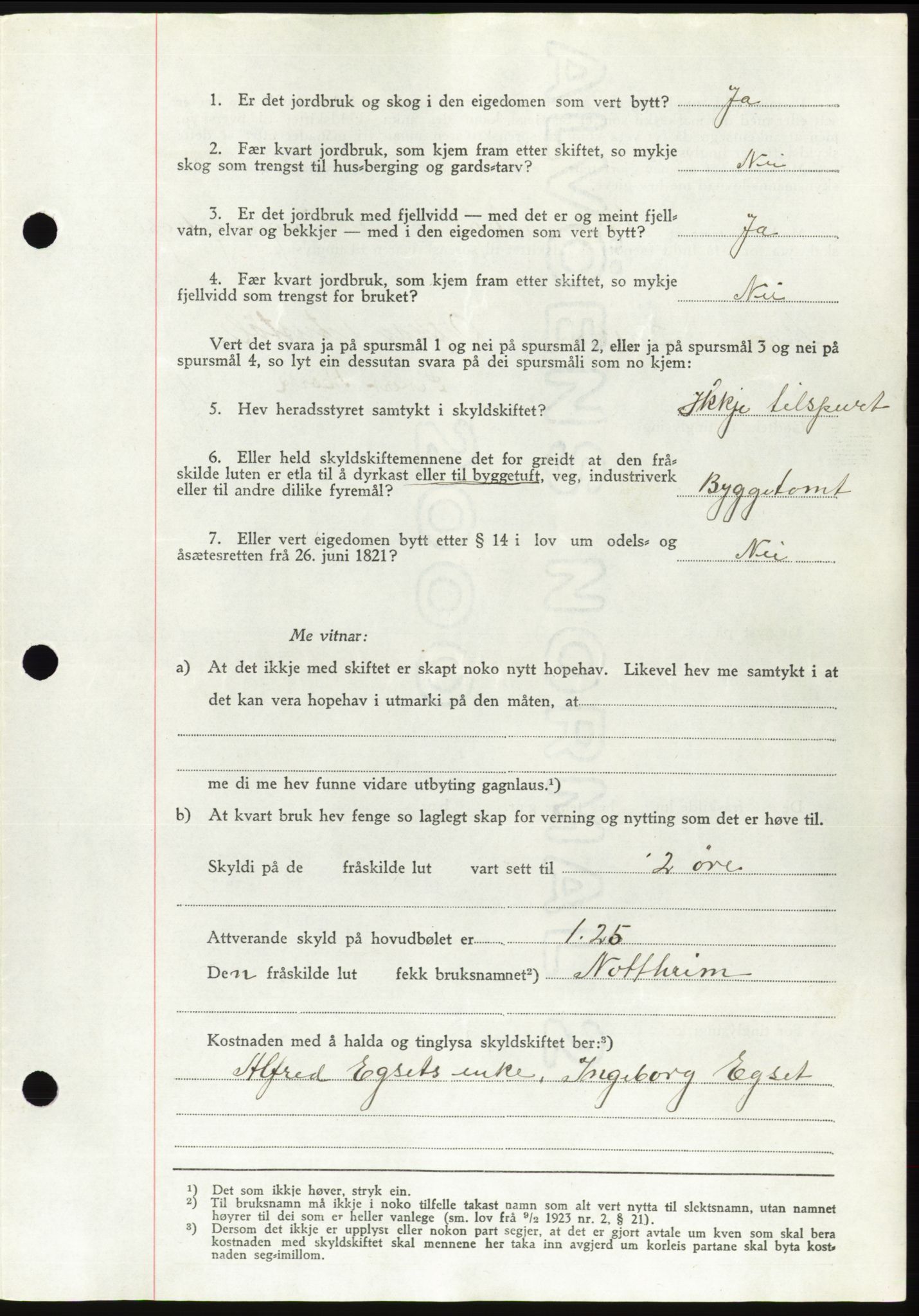 Søre Sunnmøre sorenskriveri, AV/SAT-A-4122/1/2/2C/L0077: Pantebok nr. 3A, 1945-1946, Dagboknr: 498/1945