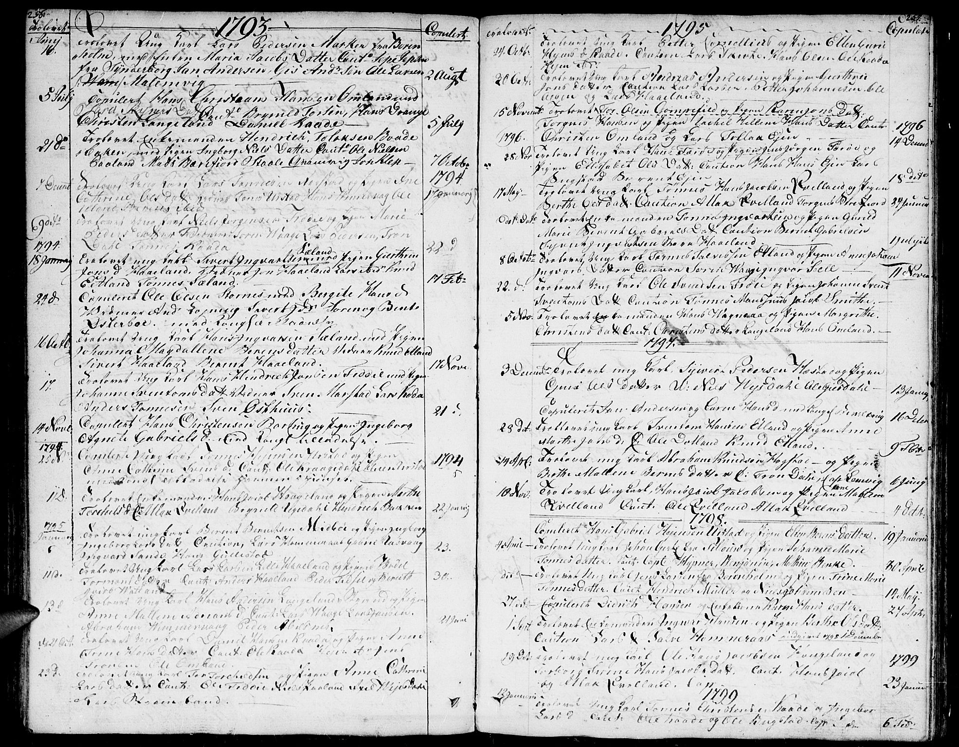 Flekkefjord sokneprestkontor, AV/SAK-1111-0012/F/Fa/Fab/L0002: Ministerialbok nr. A 2, 1781-1832, s. 256-257
