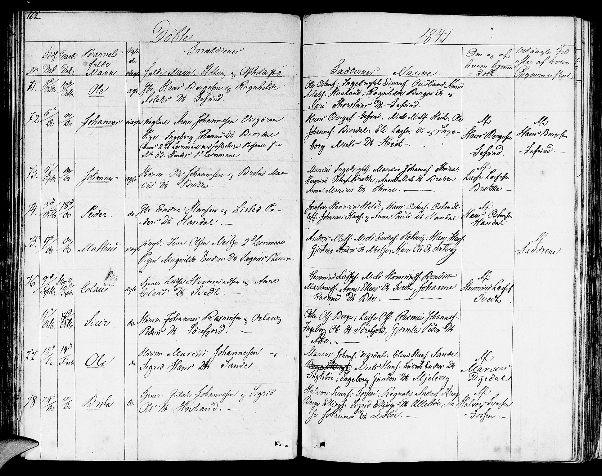 Lavik sokneprestembete, SAB/A-80901: Ministerialbok nr. A 2I, 1821-1842, s. 162