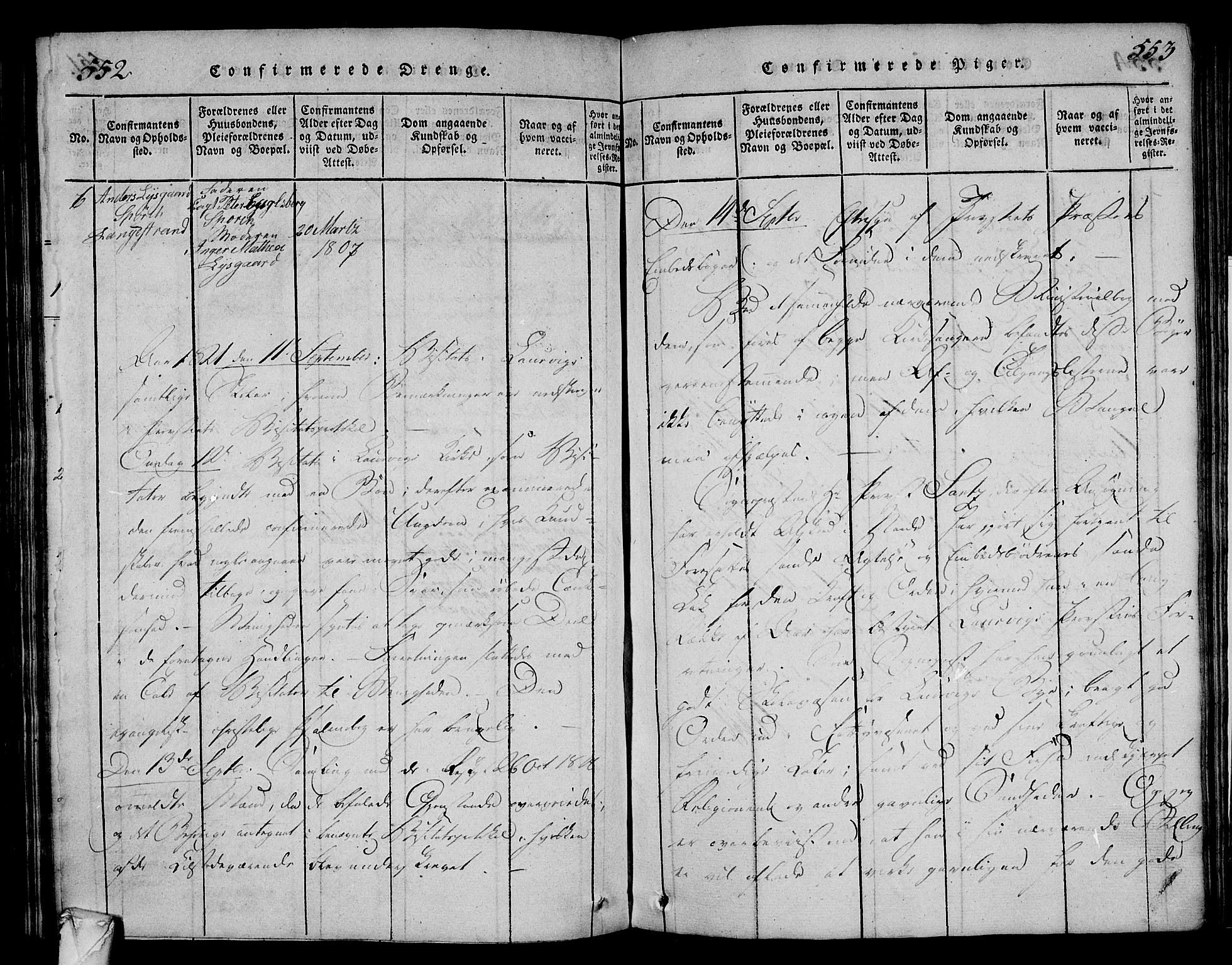 Larvik kirkebøker, AV/SAKO-A-352/F/Fa/L0001: Ministerialbok nr. I 1, 1814-1825, s. 552-553