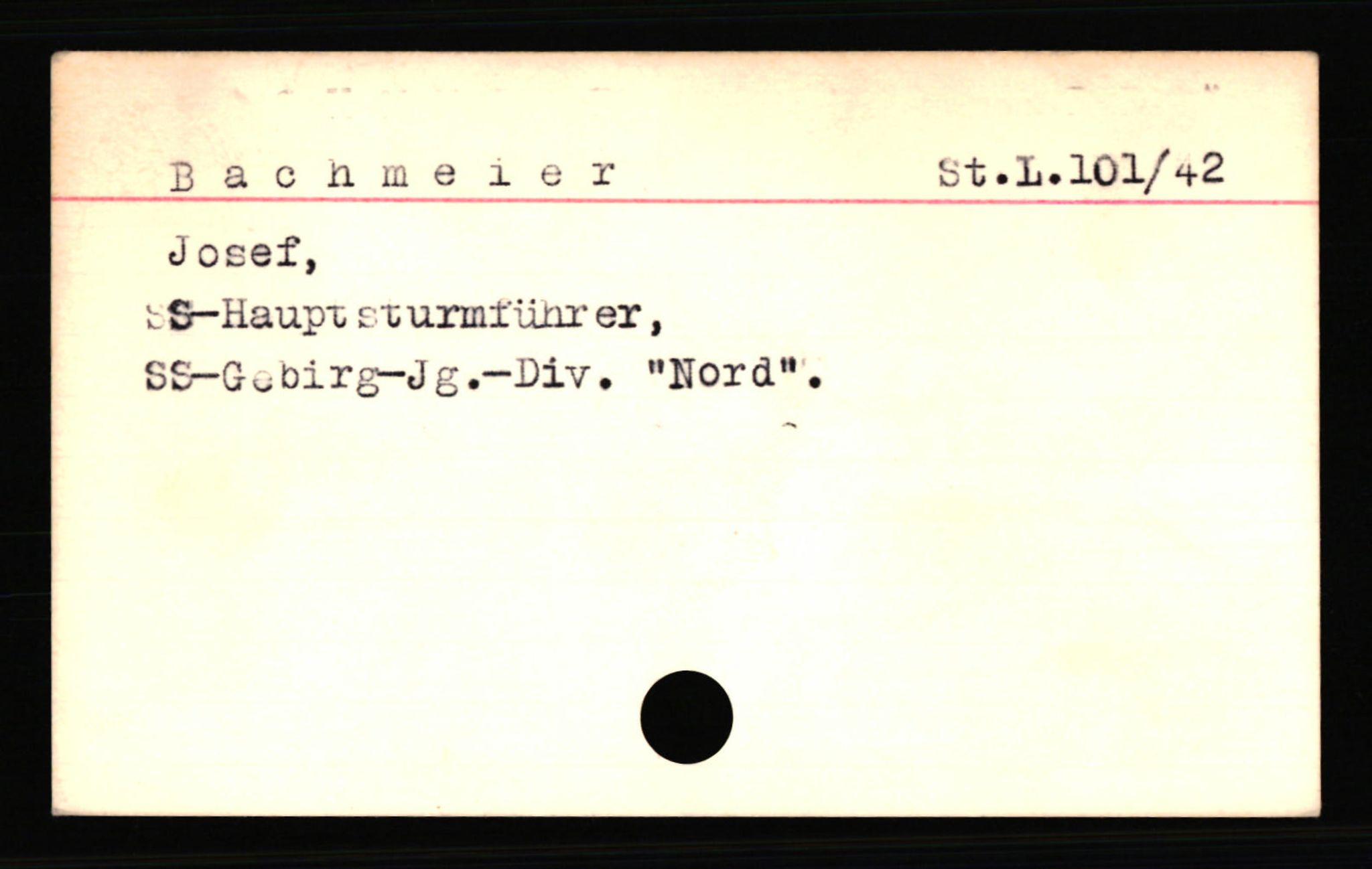 SS- und Polizeigericht Nord (IX), RA/RAFA-3182/0001/C/Ca/L0001: kartotekkort for personer alfabetisk på etternavn: A-C, 1940-1945, s. 308