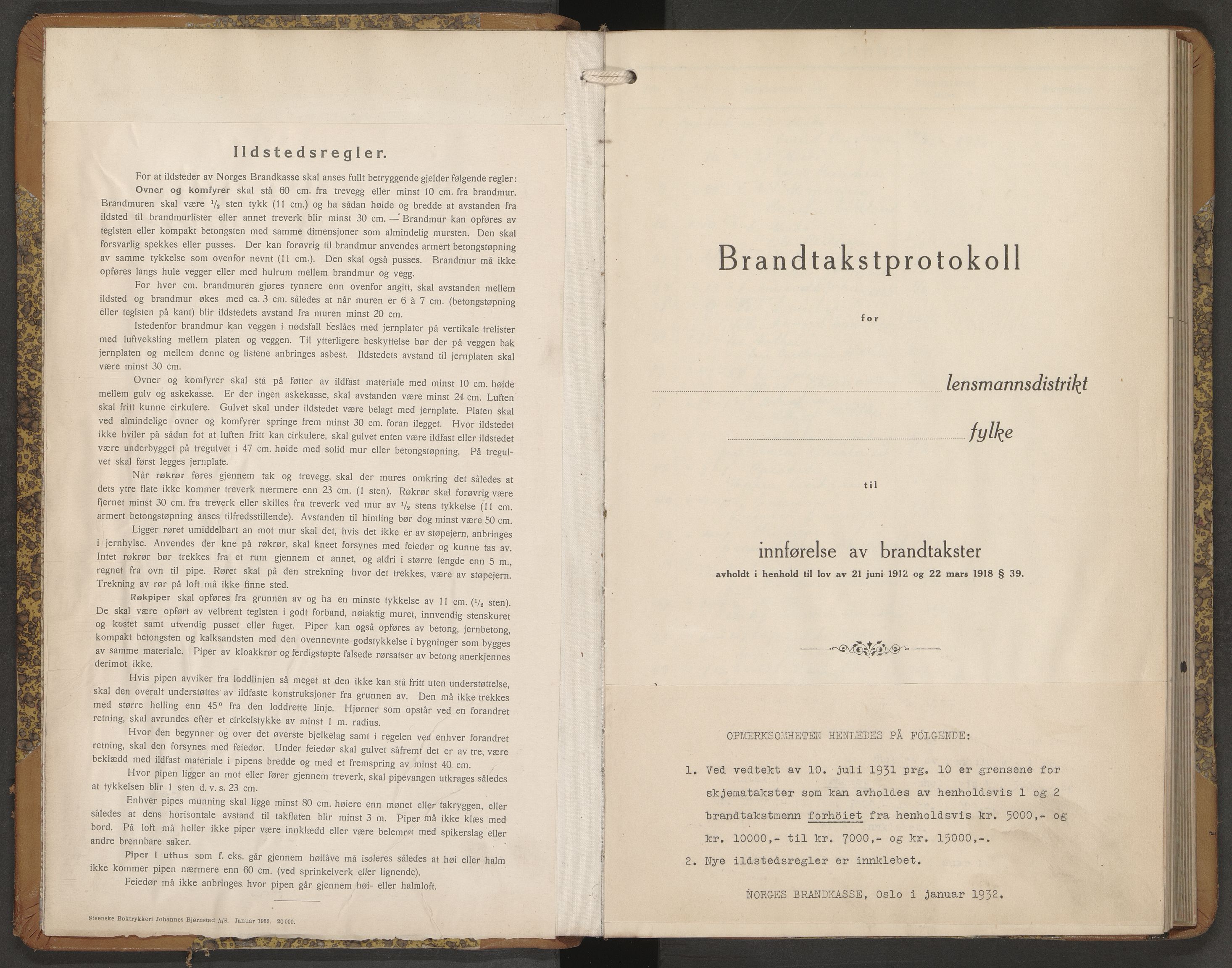 Norges Brannkasse Vestre Moland, AV/SAK-2241-0056/F/Fa/L0007: Branntakstprotokoll nr. 7, 1932-1948