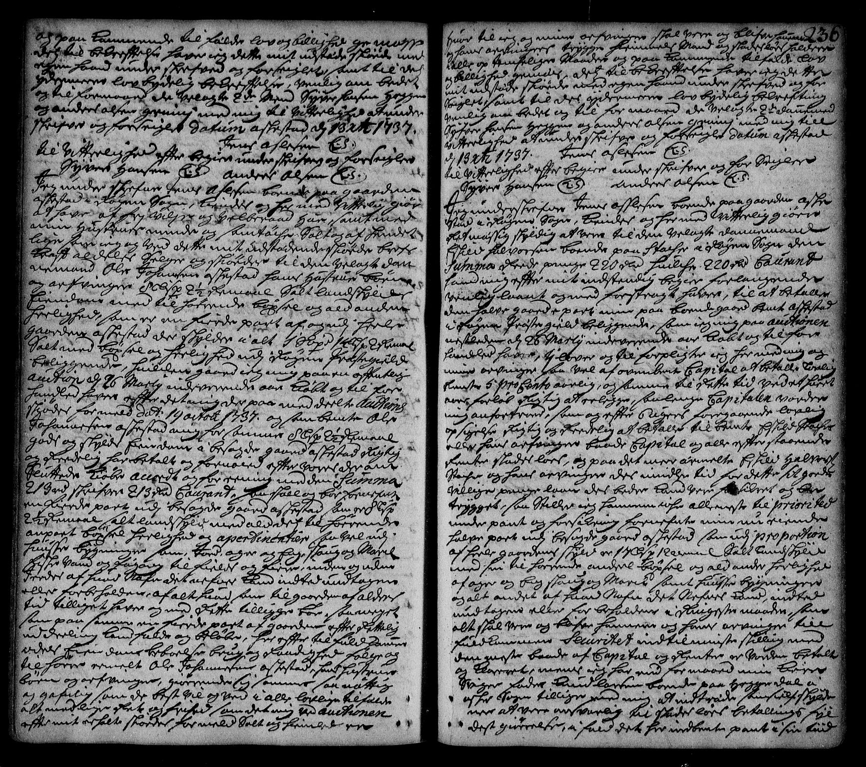 Lier, Røyken og Hurum sorenskriveri, SAKO/A-89/G/Ga/Gaa/L0002: Pantebok nr. II, 1725-1755, s. 236