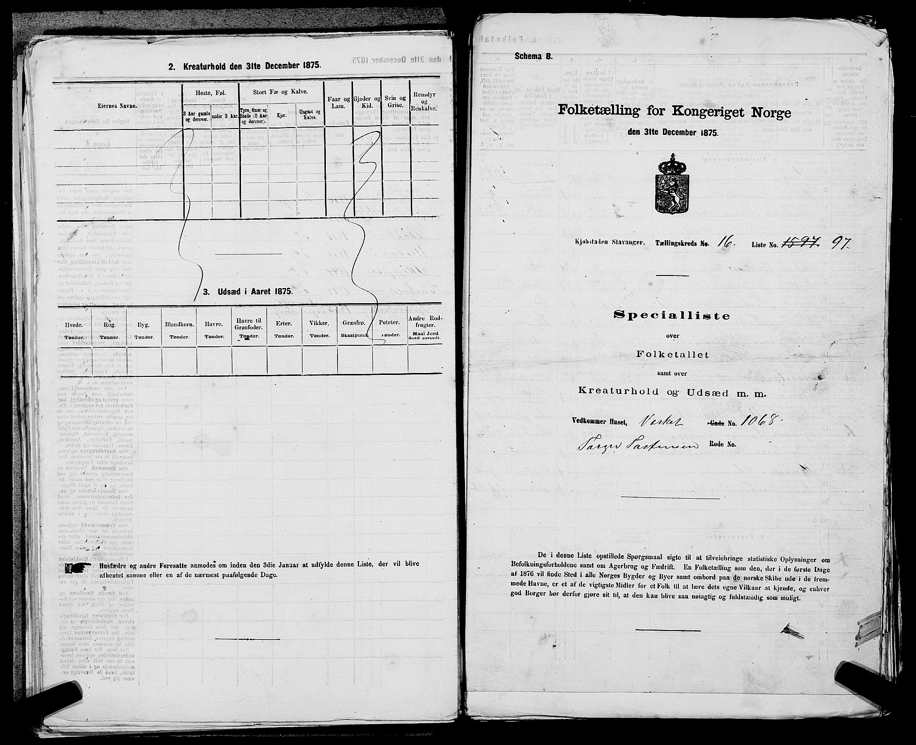 SAST, Folketelling 1875 for 1103 Stavanger kjøpstad, 1875, s. 3241