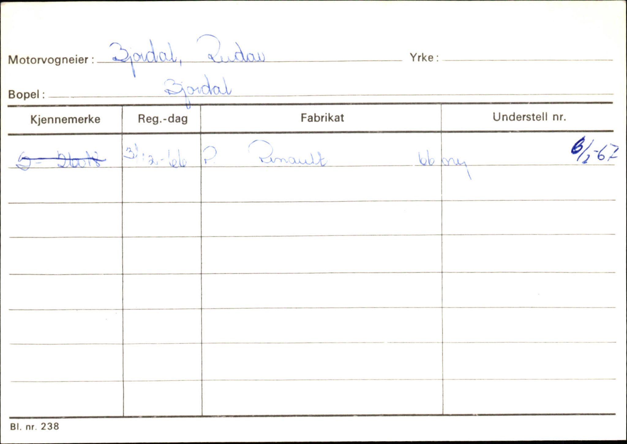 Statens vegvesen, Sogn og Fjordane vegkontor, AV/SAB-A-5301/4/F/L0130: Eigarregister Eid T-Å. Høyanger A-O, 1945-1975, s. 629