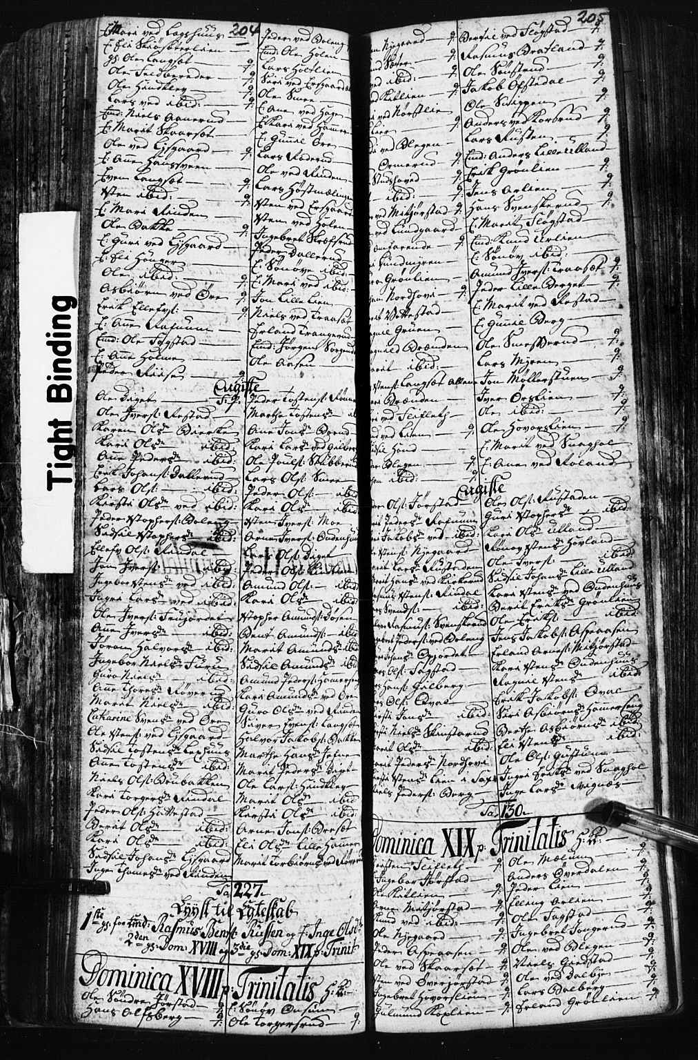 Fåberg prestekontor, AV/SAH-PREST-086/H/Ha/Hab/L0003: Klokkerbok nr. 3, 1768-1796, s. 204-205