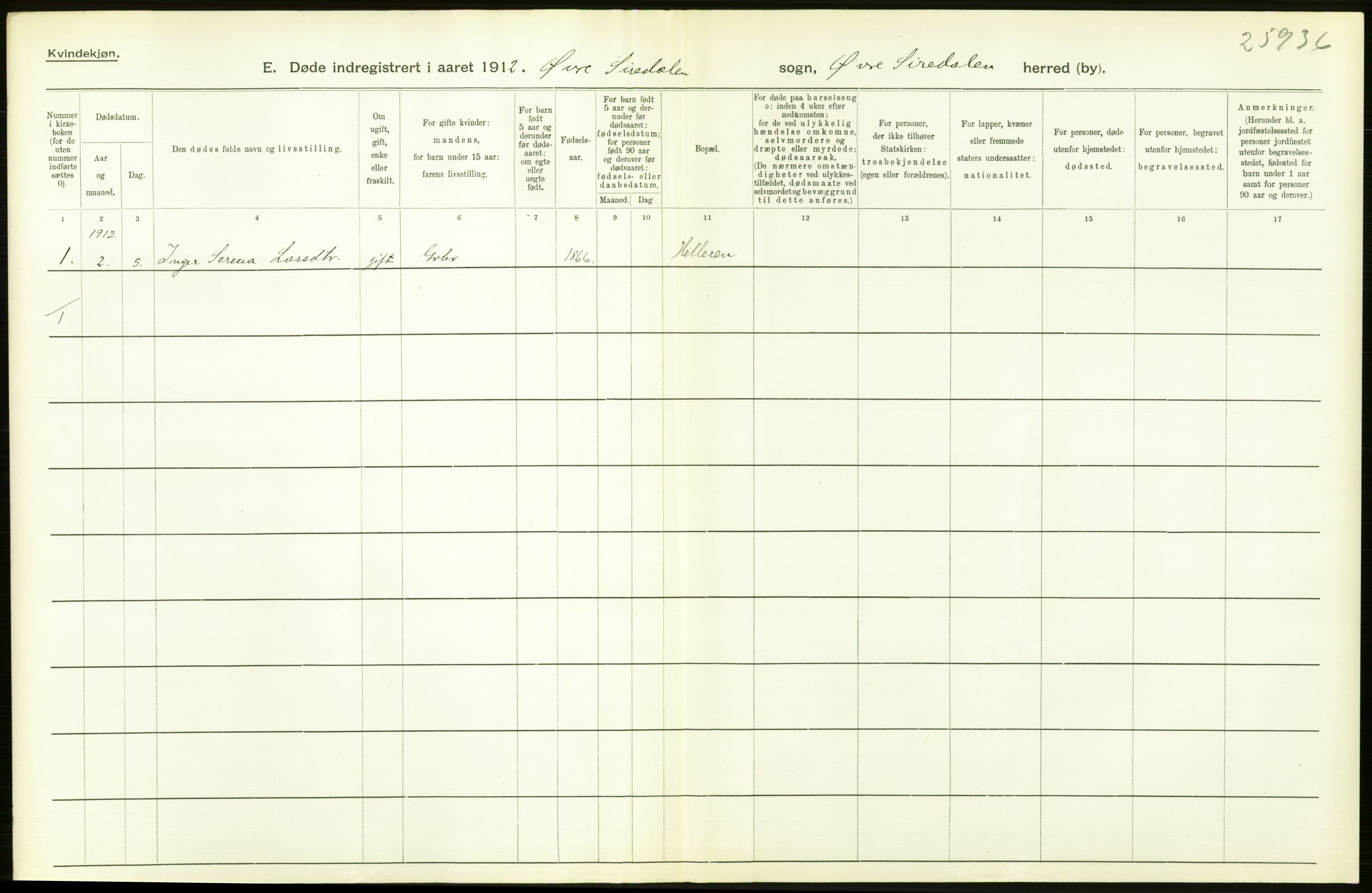 Statistisk sentralbyrå, Sosiodemografiske emner, Befolkning, AV/RA-S-2228/D/Df/Dfb/Dfbb/L0025: Lister og Mandals amt: Gifte, døde, dødfødte. Bygder og byer., 1912, s. 138