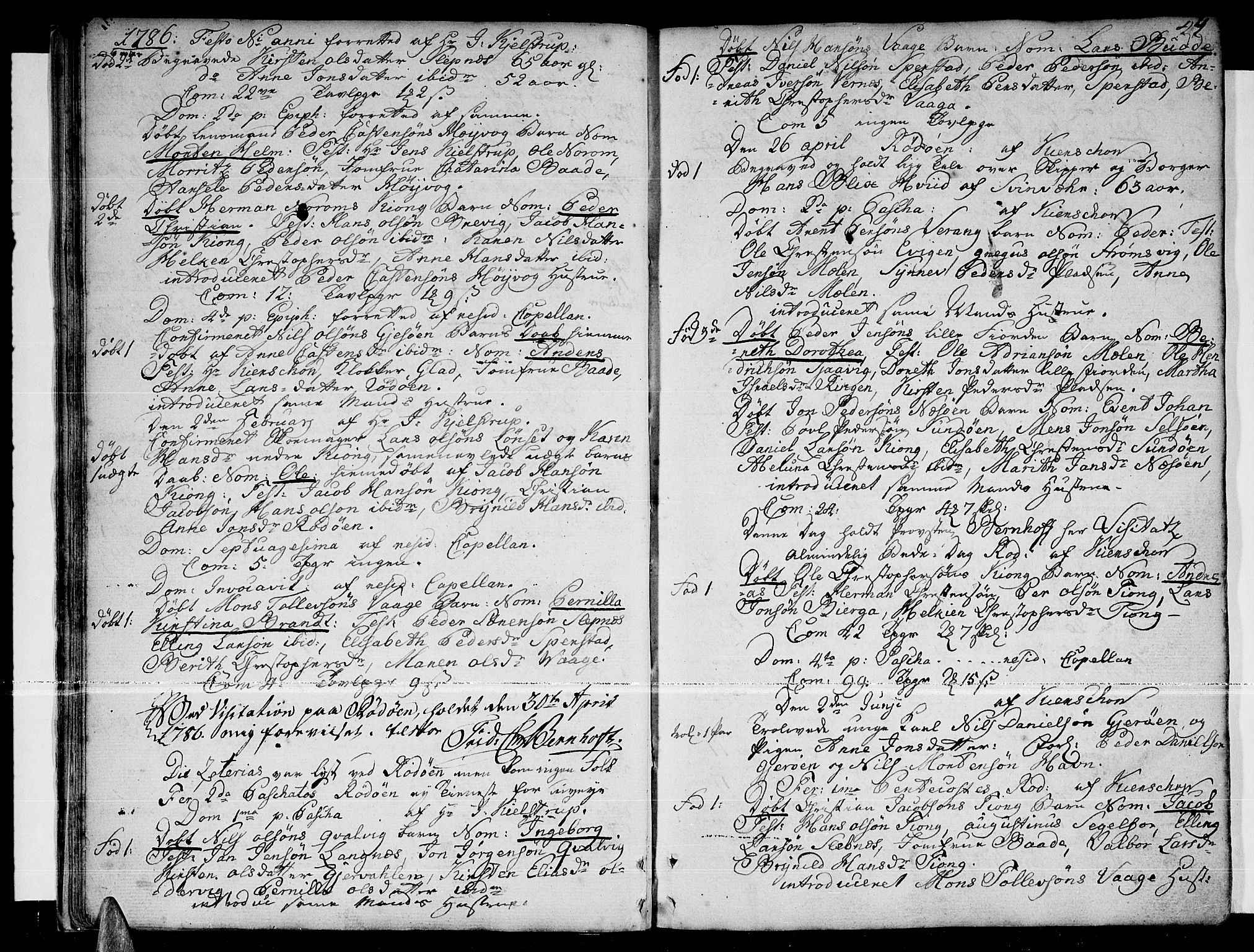Ministerialprotokoller, klokkerbøker og fødselsregistre - Nordland, AV/SAT-A-1459/841/L0591: Ministerialbok nr. 841A03 /1, 1777-1819, s. 43-44