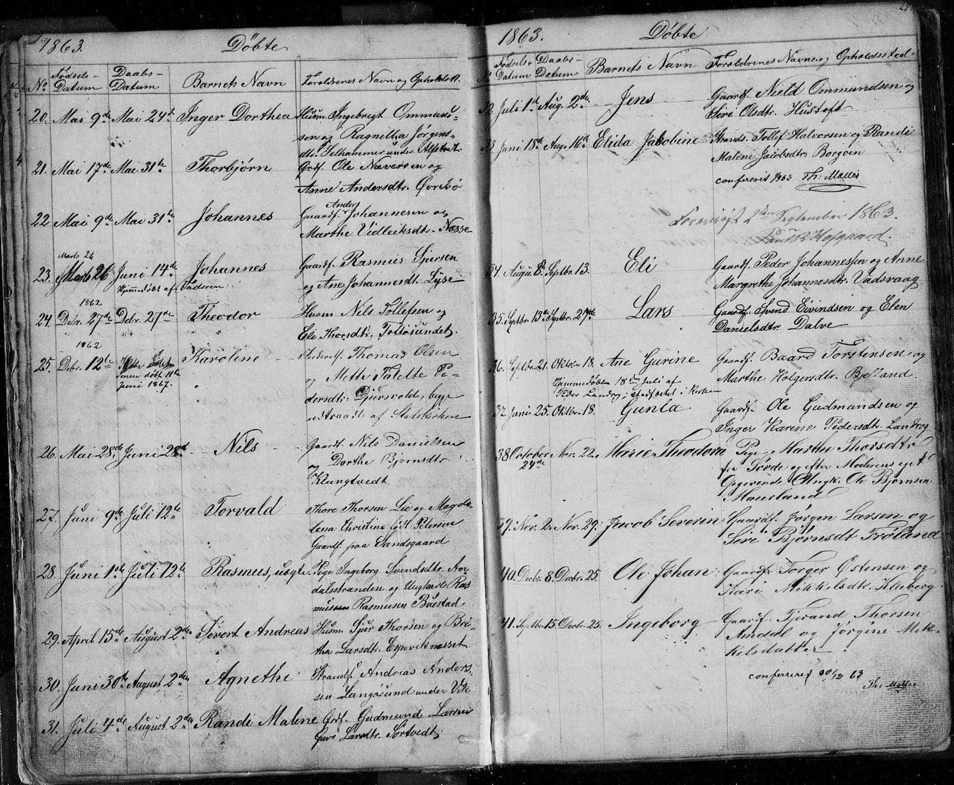 Nedstrand sokneprestkontor, AV/SAST-A-101841/01/V: Klokkerbok nr. B 3, 1848-1933, s. 25
