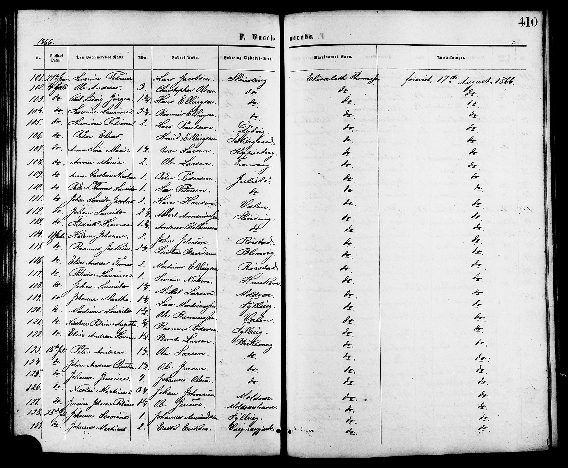 Ministerialprotokoller, klokkerbøker og fødselsregistre - Møre og Romsdal, AV/SAT-A-1454/528/L0399: Ministerialbok nr. 528A10, 1864-1879, s. 410