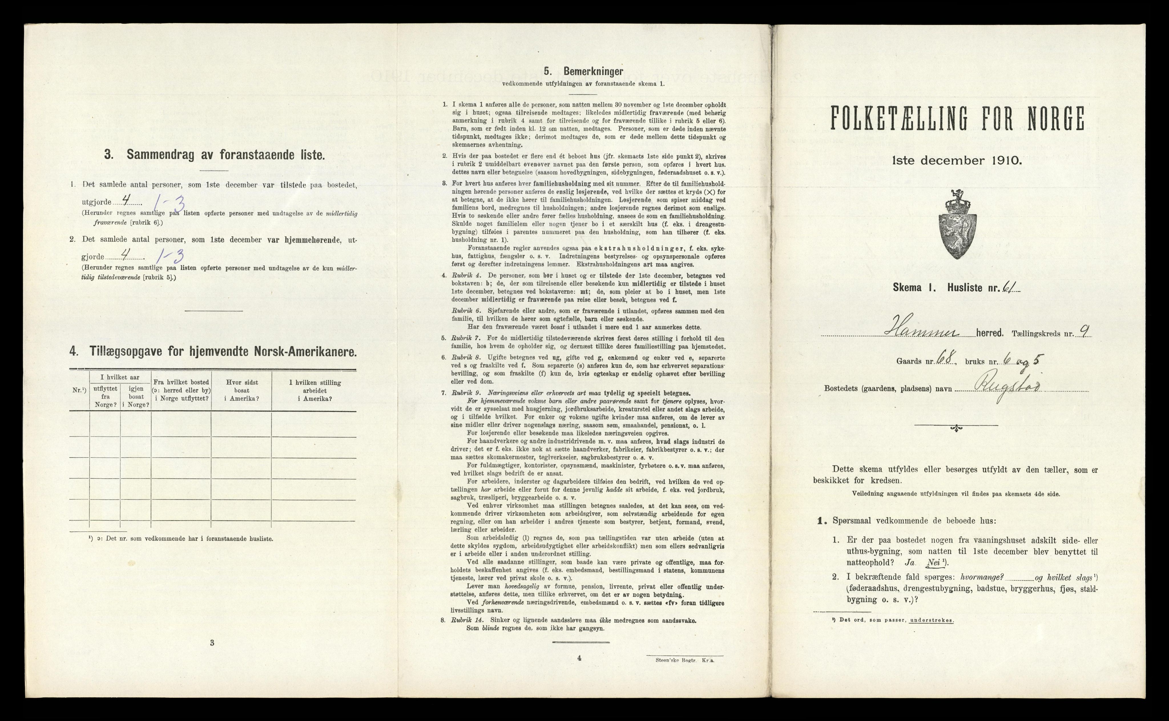 RA, Folketelling 1910 for 1254 Hamre herred, 1910, s. 772