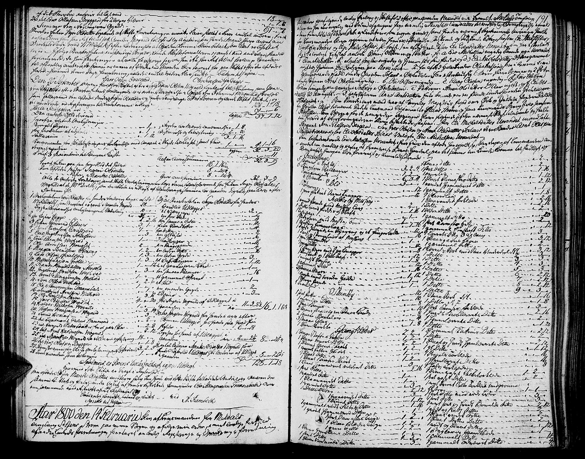 Orkdal sorenskriveri, AV/SAT-A-4169/1/3/3Aa/L0009: Skifteprotokoller, 1796-1805, s. 190b-191a