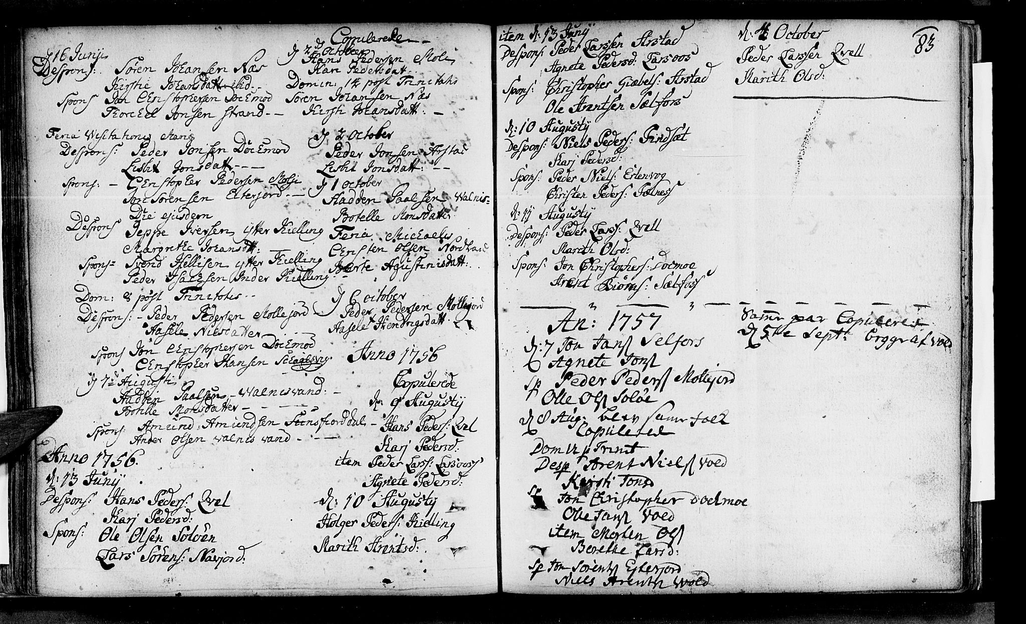 Ministerialprotokoller, klokkerbøker og fødselsregistre - Nordland, AV/SAT-A-1459/846/L0643: Ministerialbok nr. 846A01, 1748-1804, s. 83
