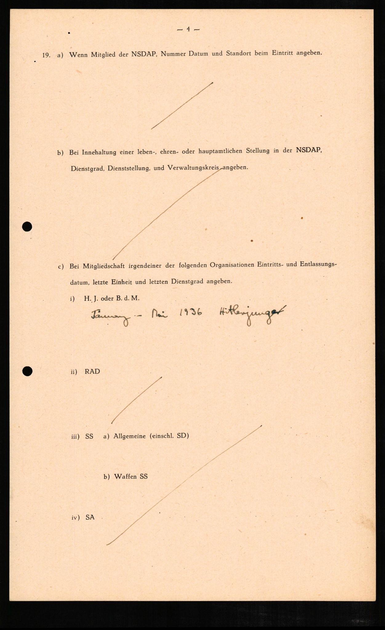 Forsvaret, Forsvarets overkommando II, AV/RA-RAFA-3915/D/Db/L0008: CI Questionaires. Tyske okkupasjonsstyrker i Norge. Tyskere., 1945-1946, s. 100