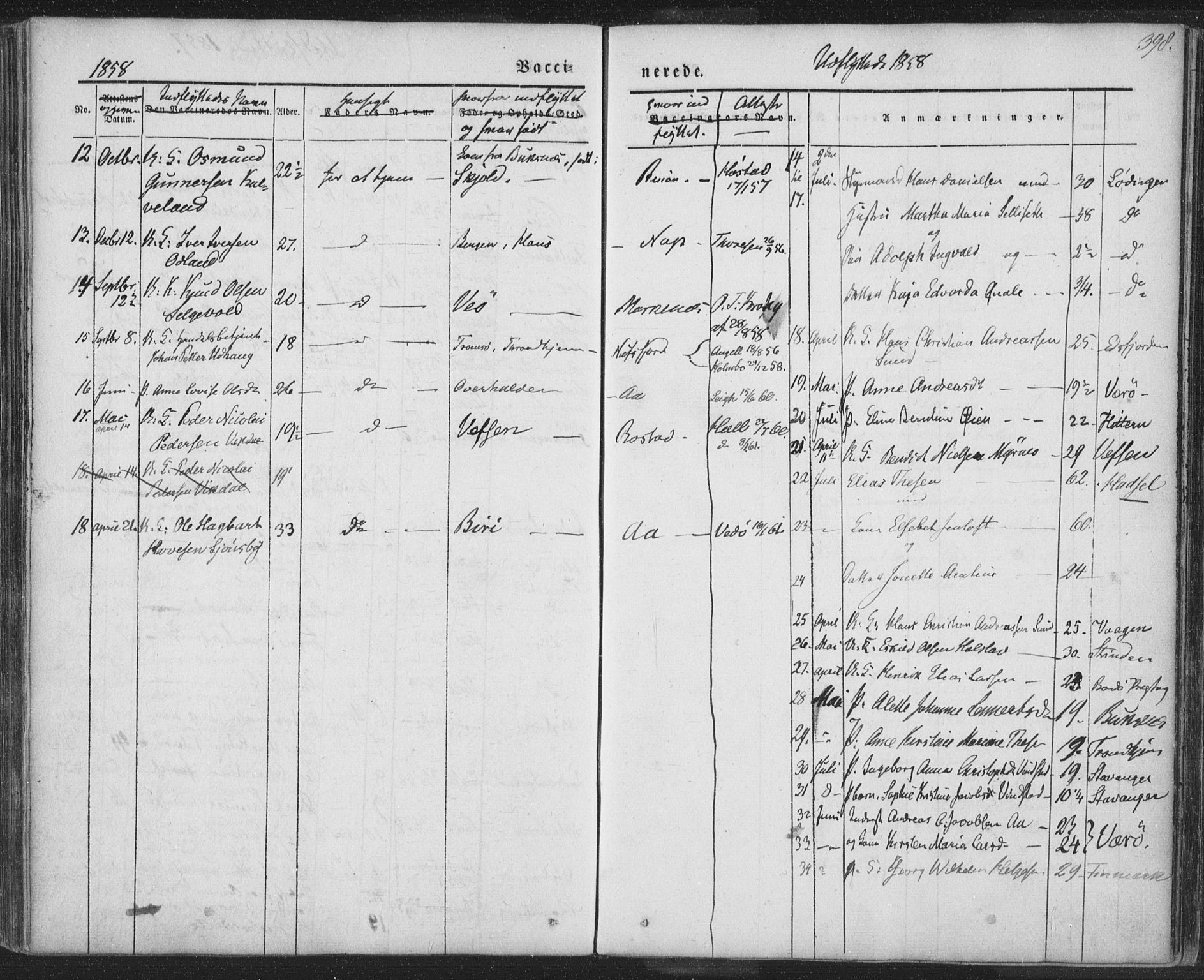 Ministerialprotokoller, klokkerbøker og fødselsregistre - Nordland, SAT/A-1459/885/L1202: Ministerialbok nr. 885A03, 1838-1859, s. 398