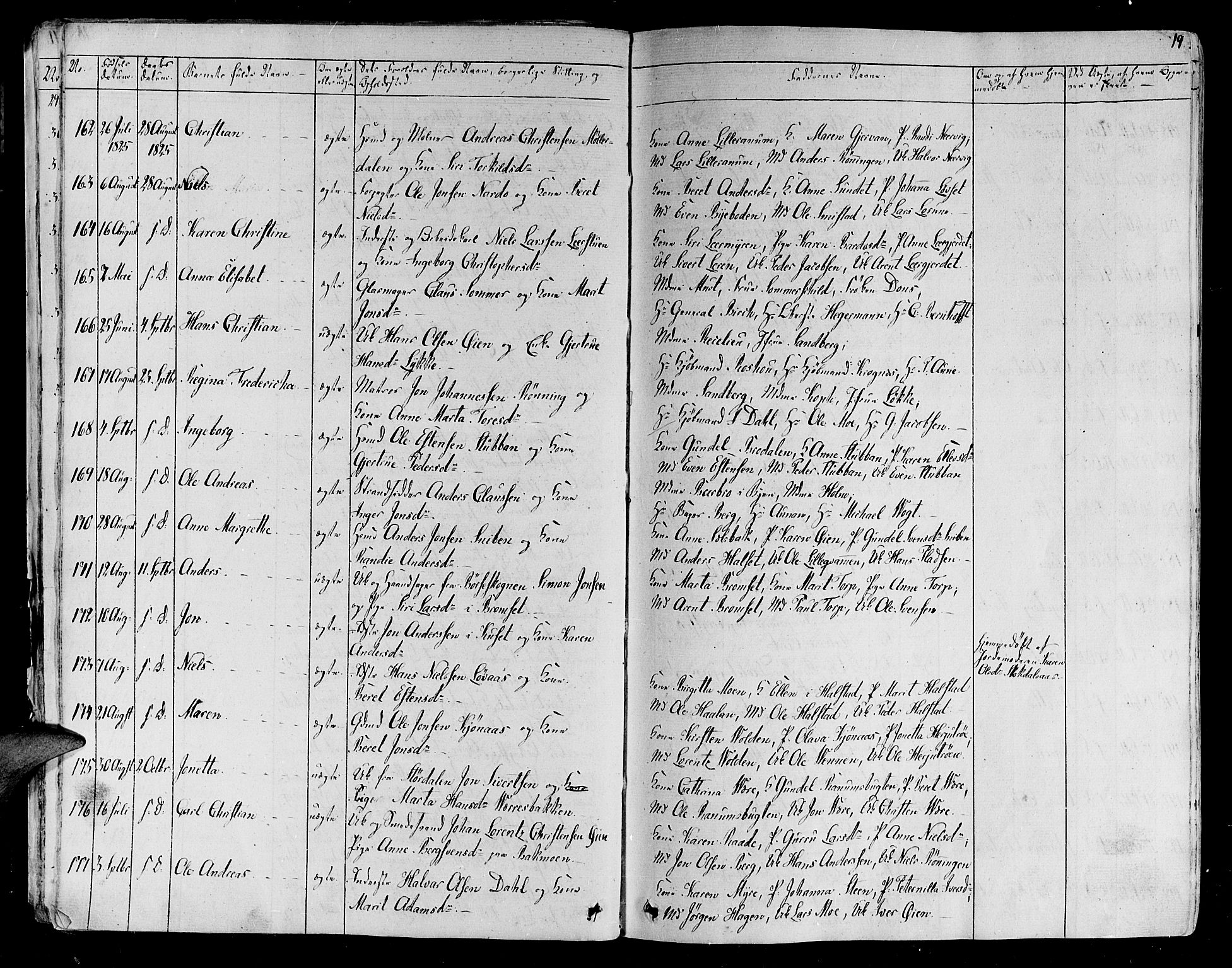 Ministerialprotokoller, klokkerbøker og fødselsregistre - Sør-Trøndelag, SAT/A-1456/606/L0286: Ministerialbok nr. 606A04 /1, 1823-1840, s. 19