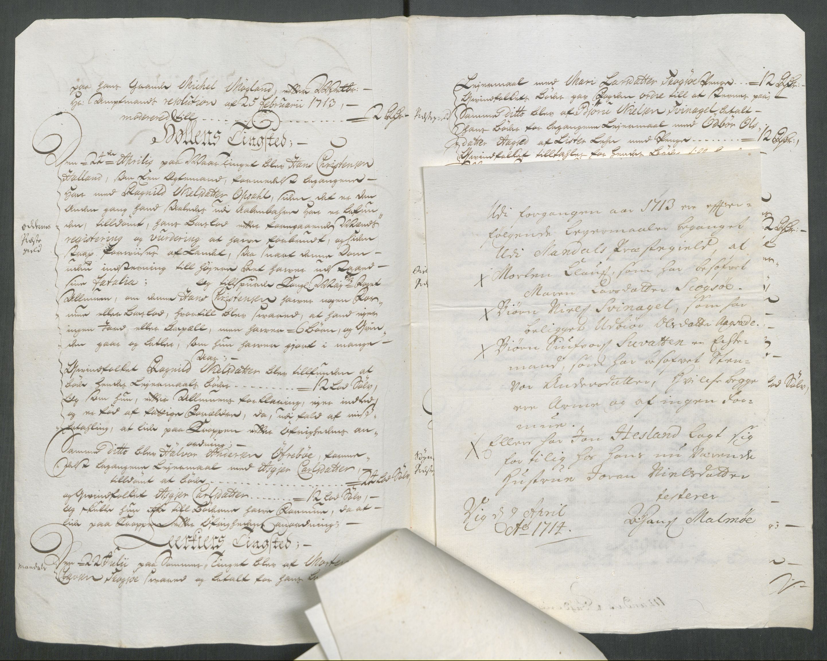 Rentekammeret inntil 1814, Reviderte regnskaper, Fogderegnskap, RA/EA-4092/R43/L2556: Fogderegnskap Lista og Mandal, 1713, s. 408