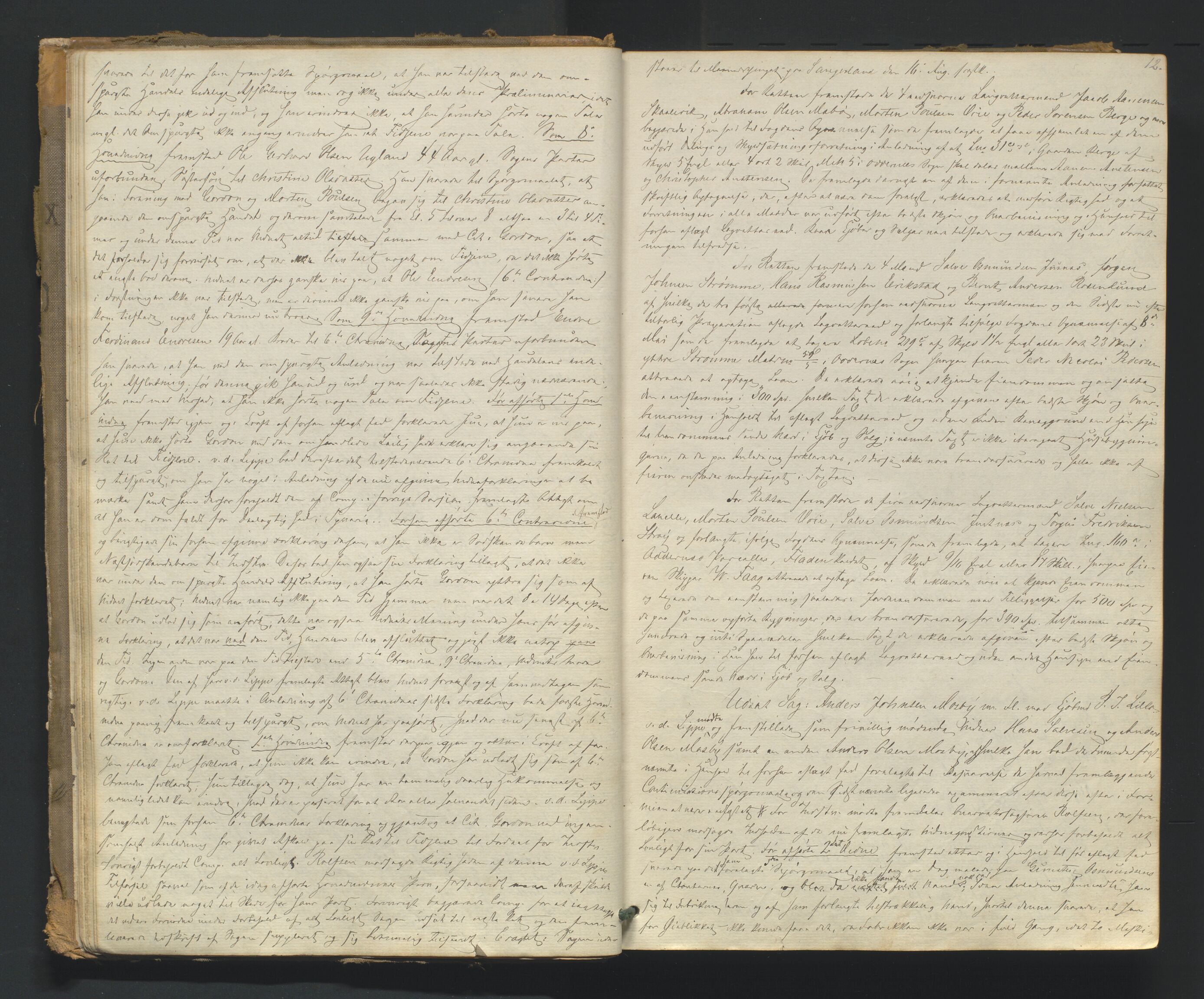 Torridal sorenskriveri, AV/SAK-1221-0012/F/Fa/L0001: Tingbok nr. 1, 1855-1864, s. 11b-12a