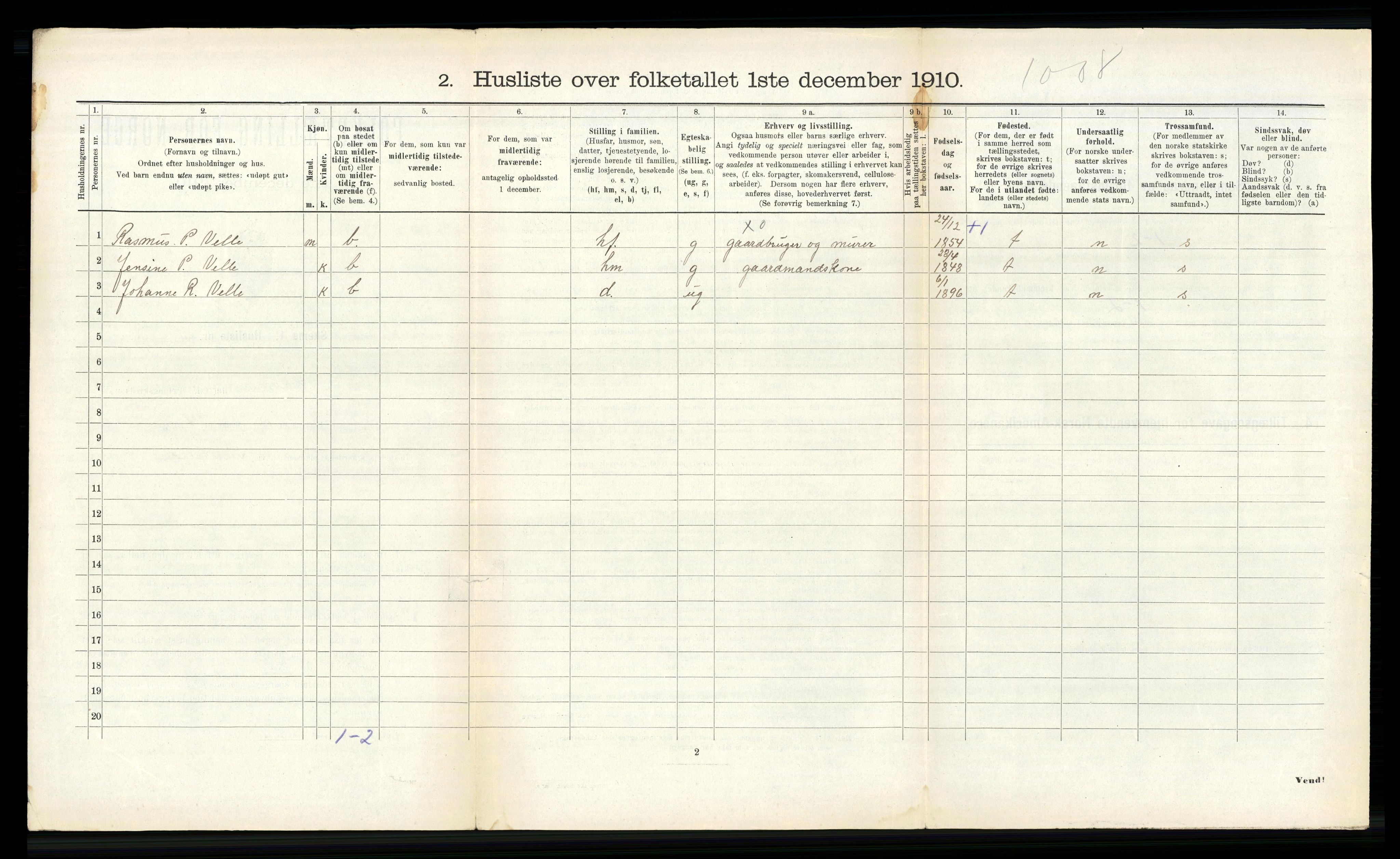 RA, Folketelling 1910 for 1528 Sykkylven herred, 1910, s. 400