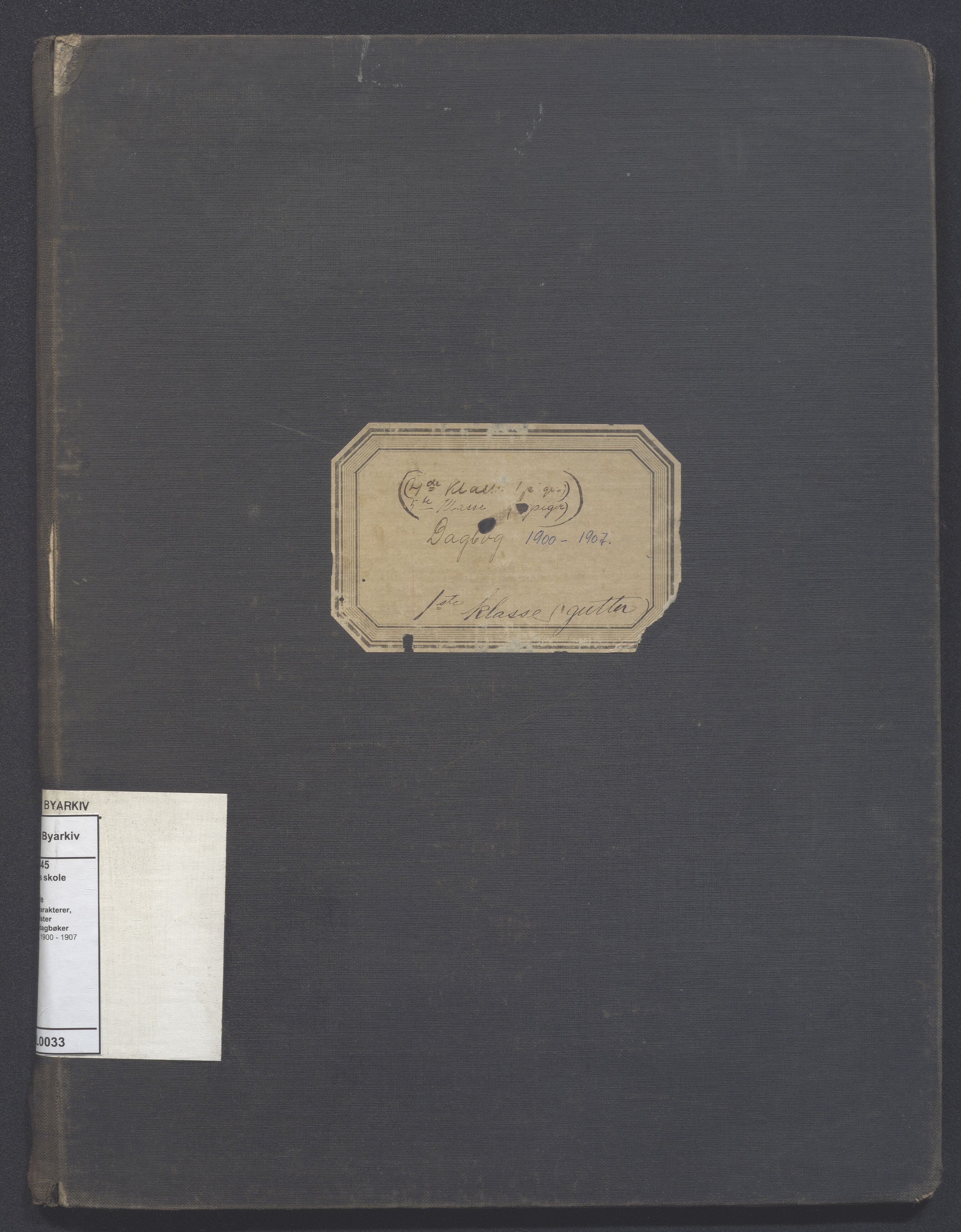 Stavanger kommune. Johannes skole, BYST/A-0445/G/Ga/L0033: Klassedagbok, 1900-1907
