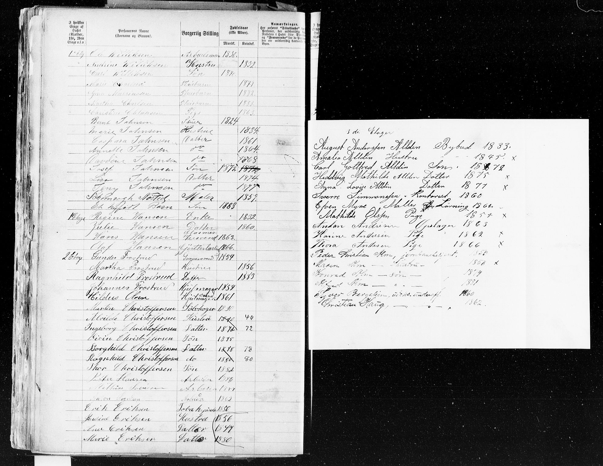 OBA, Kommunal folketelling 31.12.1883 for Kristiania kjøpstad, 1883, s. 2776