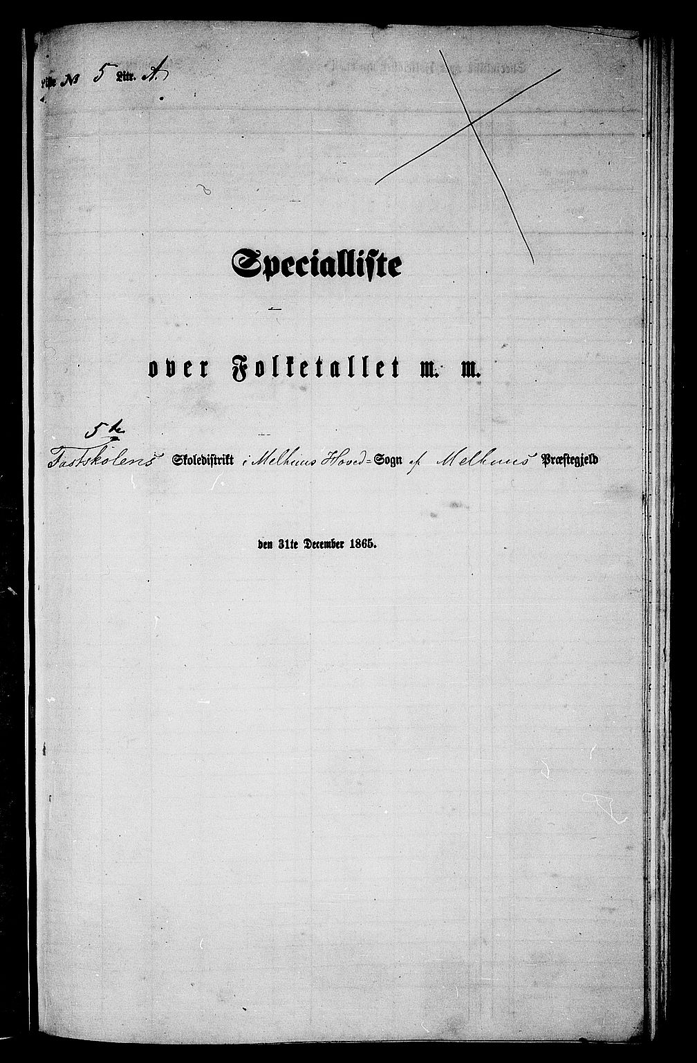 RA, Folketelling 1865 for 1653P Melhus prestegjeld, 1865, s. 91
