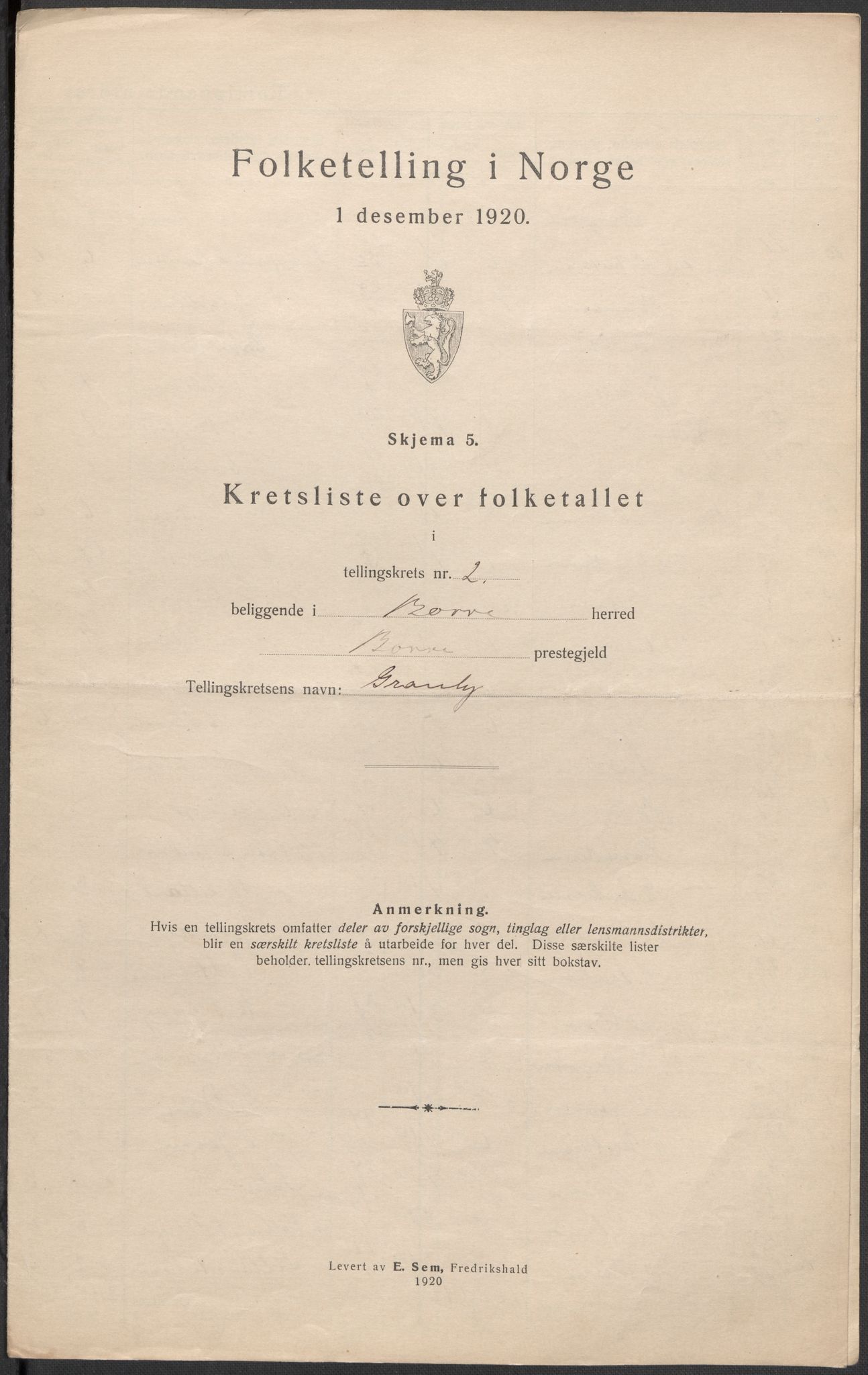 SAKO, Folketelling 1920 for 0717 Borre herred, 1920, s. 18