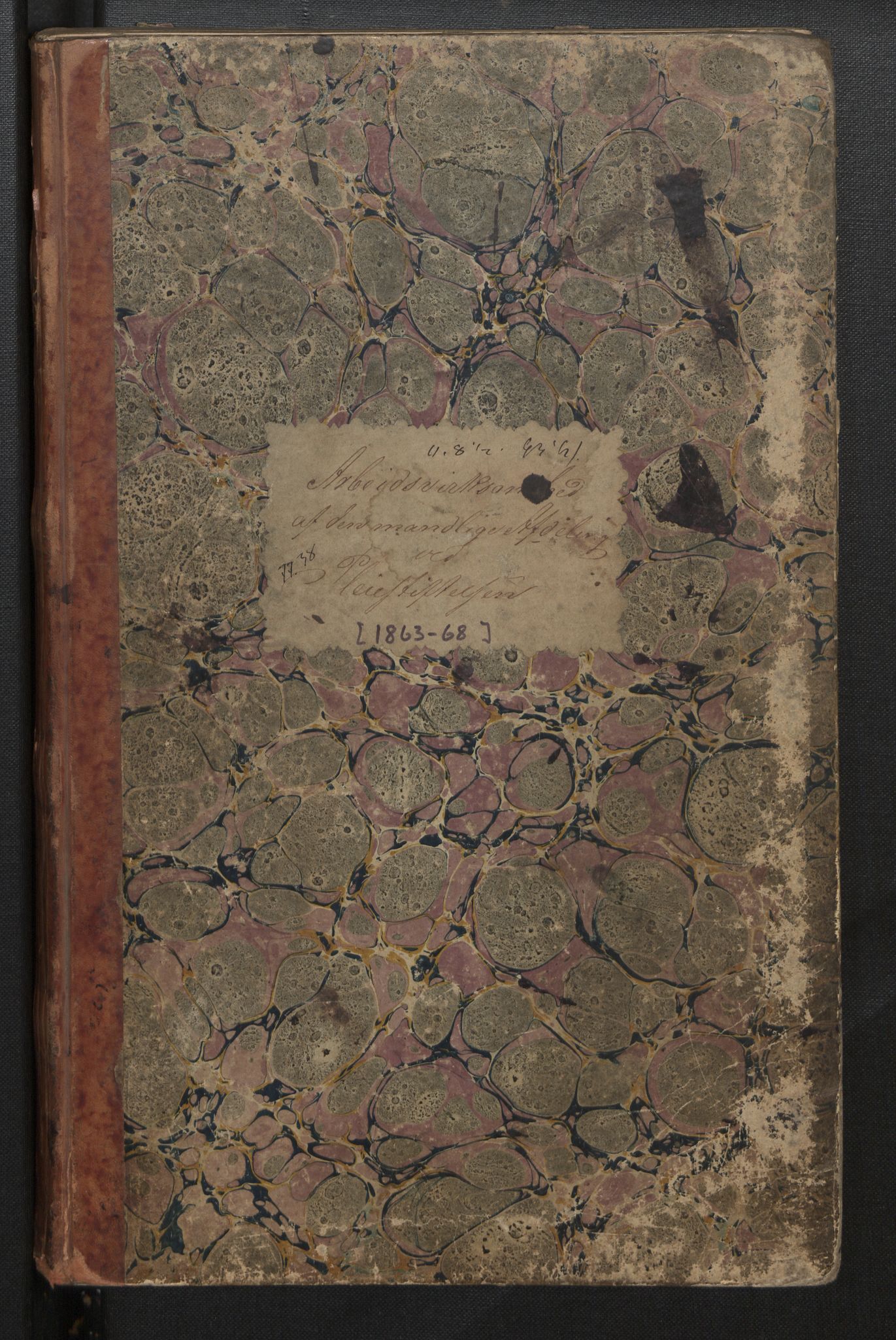 Lepraarkiver - Pleiestiftelsen for spedalske no.1, AV/SAB-A-60601/D.d/L0005: Arbeidsjournal, 1863-1868