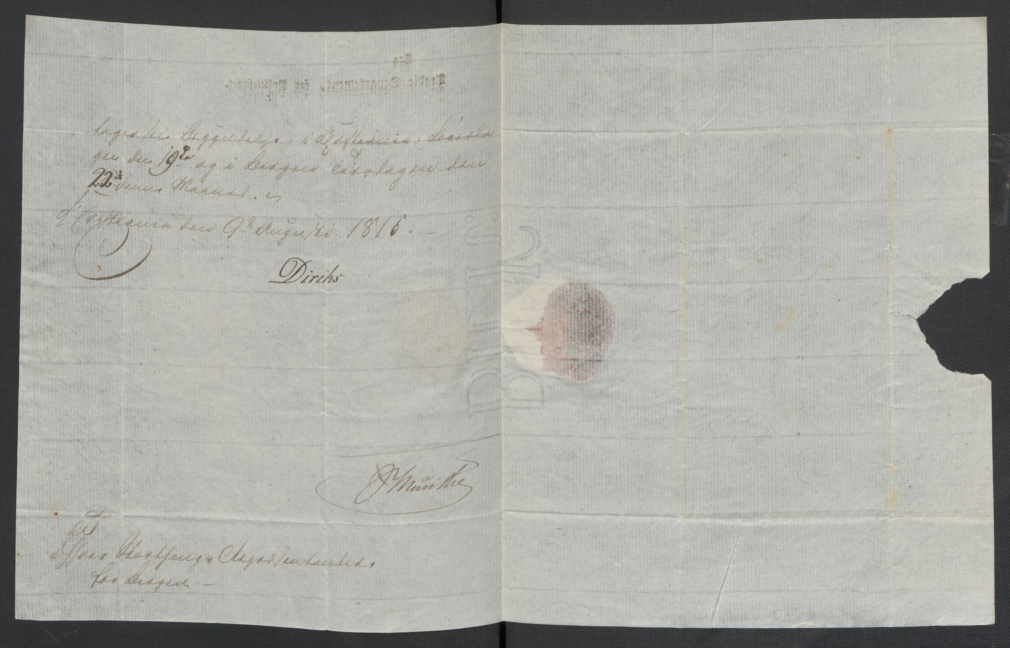 Christie, Wilhelm Frimann Koren, RA/PA-0014/F/L0005: Christies dokumenter fra Stortinget, 1815-1816, s. 628