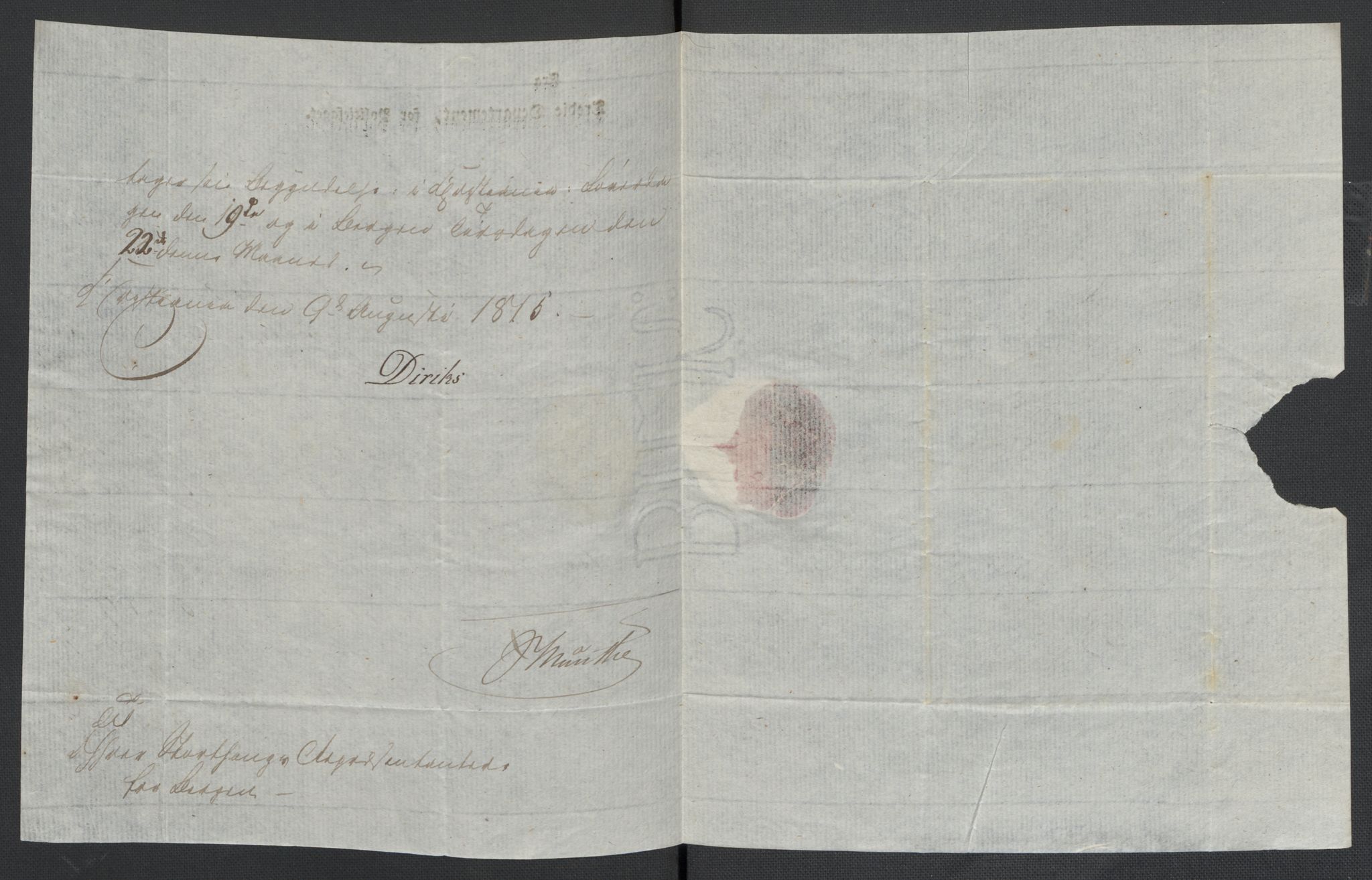 Christie, Wilhelm Frimann Koren, AV/RA-PA-0014/F/L0005: Christies dokumenter fra Stortinget, 1815-1816, s. 628