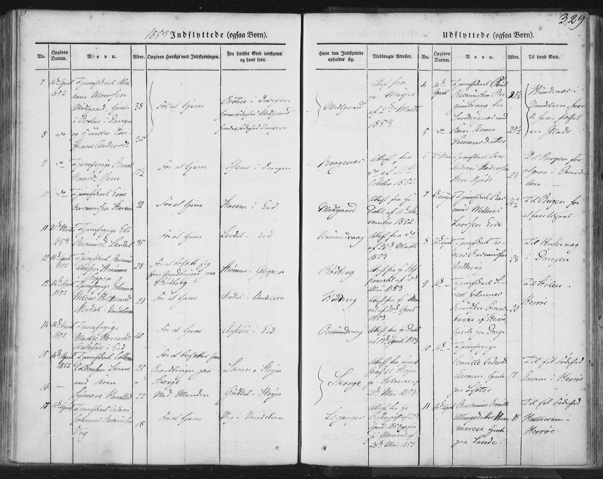 Selje sokneprestembete, AV/SAB-A-99938/H/Ha/Haa/Haaa: Ministerialbok nr. A 10, 1844-1858, s. 329
