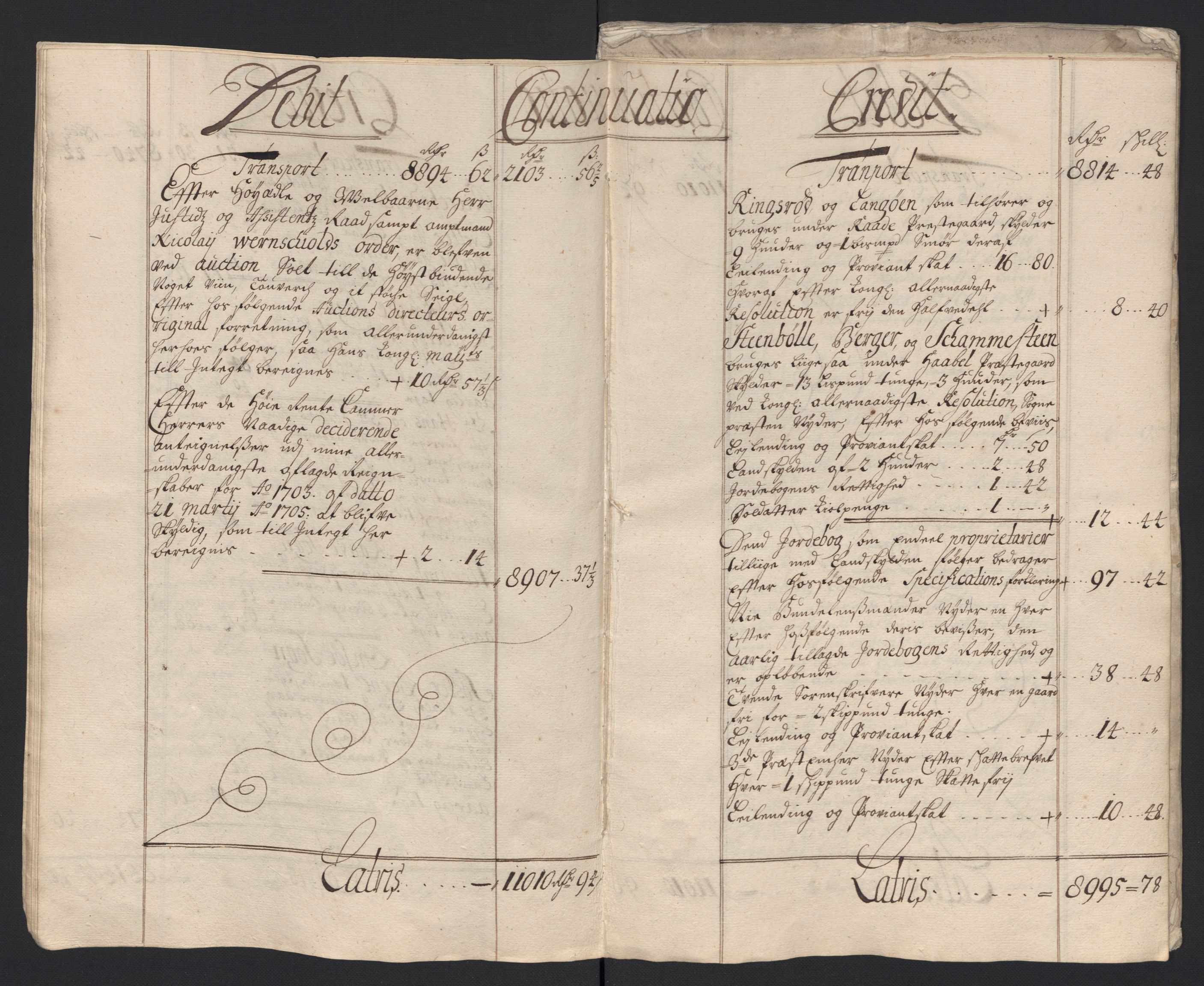 Rentekammeret inntil 1814, Reviderte regnskaper, Fogderegnskap, AV/RA-EA-4092/R04/L0133: Fogderegnskap Moss, Onsøy, Tune, Veme og Åbygge, 1705-1706, s. 8