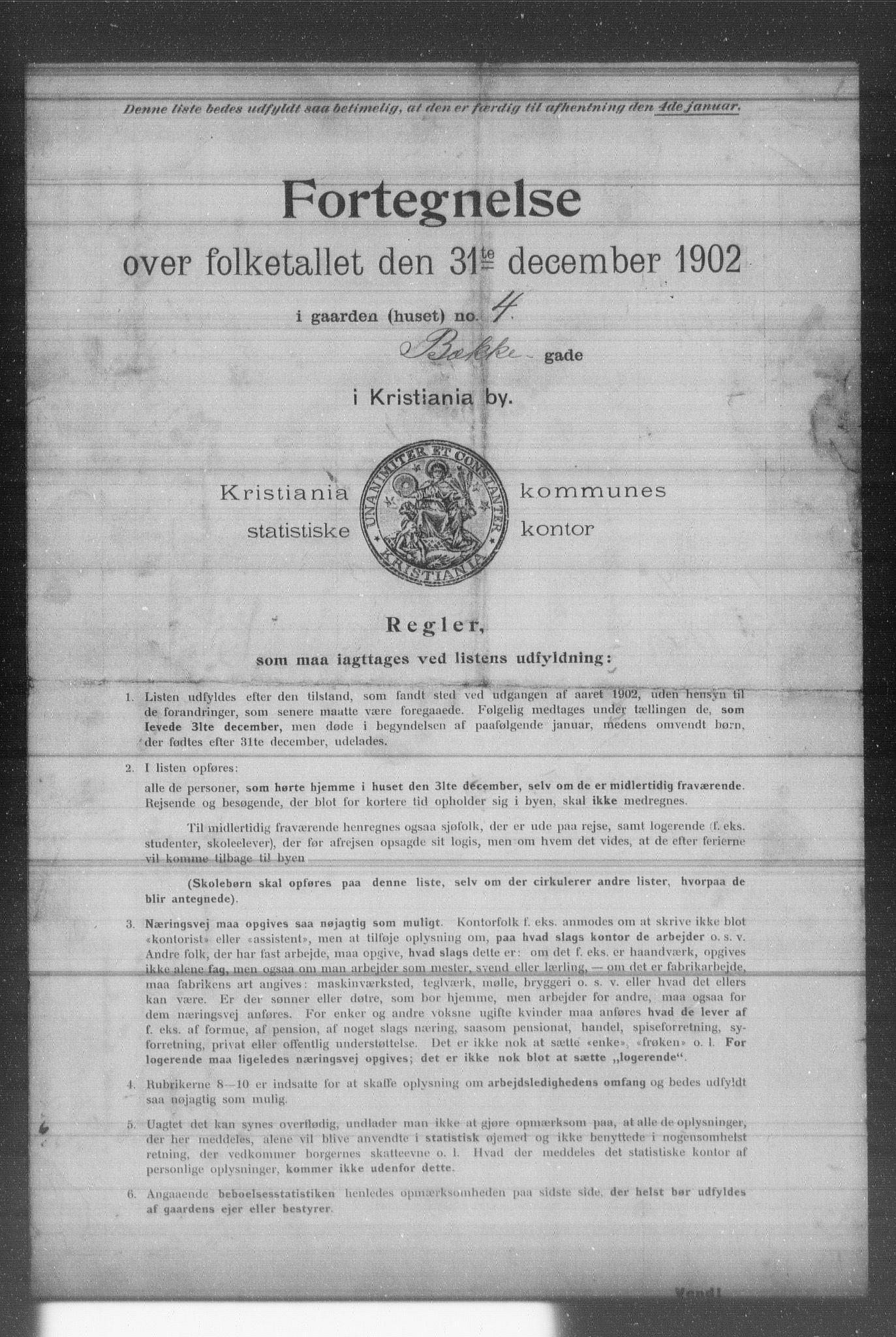 OBA, Kommunal folketelling 31.12.1902 for Kristiania kjøpstad, 1902, s. 2200