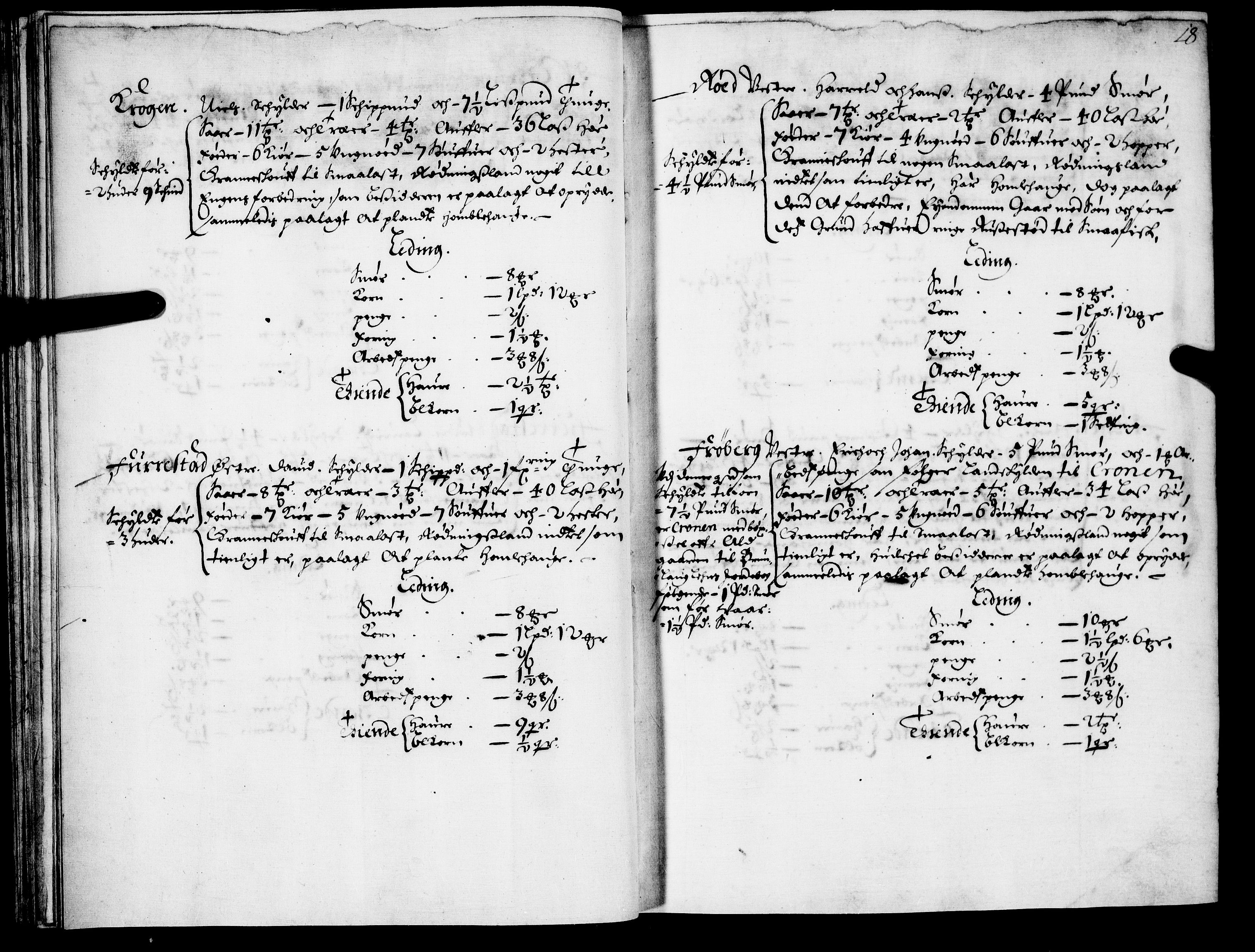 Rentekammeret inntil 1814, Realistisk ordnet avdeling, AV/RA-EA-4070/N/Nb/Nba/L0021: Brunla len, 1667, s. 17b-18a