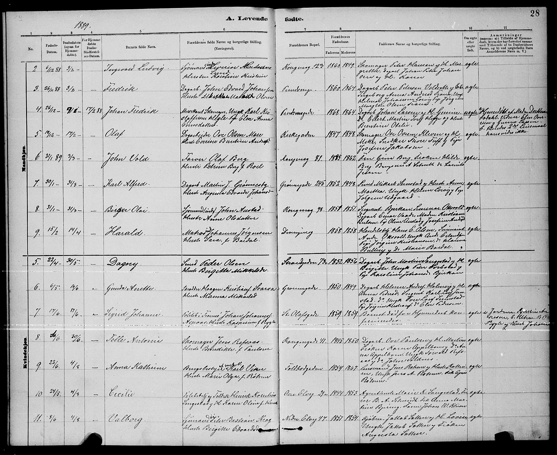 Ministerialprotokoller, klokkerbøker og fødselsregistre - Nord-Trøndelag, SAT/A-1458/739/L0374: Klokkerbok nr. 739C02, 1883-1898, s. 28