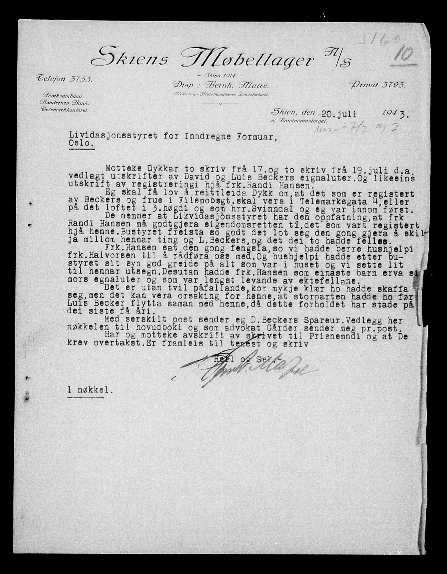Justisdepartementet, Tilbakeføringskontoret for inndratte formuer, AV/RA-S-1564/H/Hc/Hcd/L0990: --, 1945-1947, s. 522