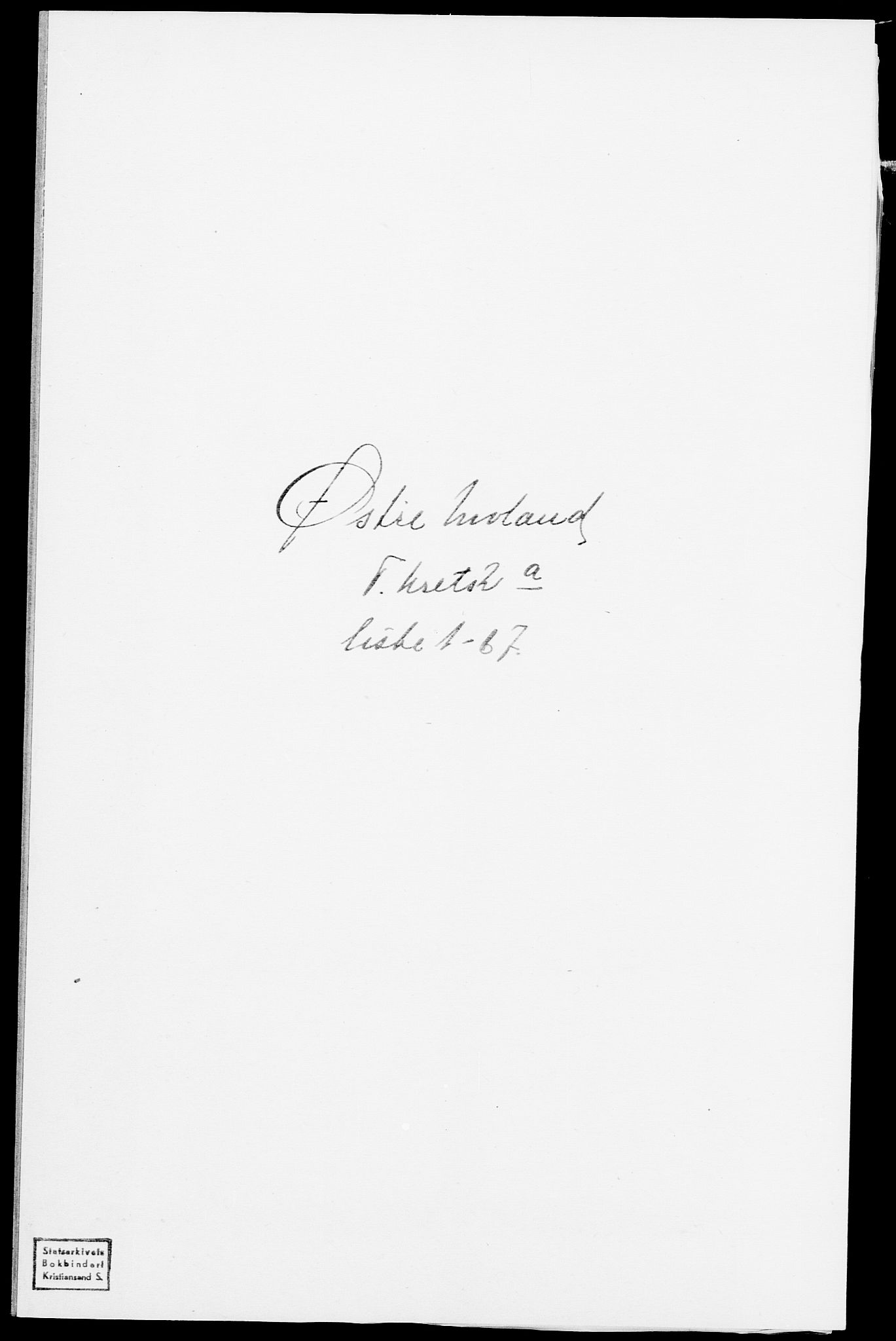 SAK, Folketelling 1875 for 0918P Austre Moland prestegjeld, 1875, s. 2873