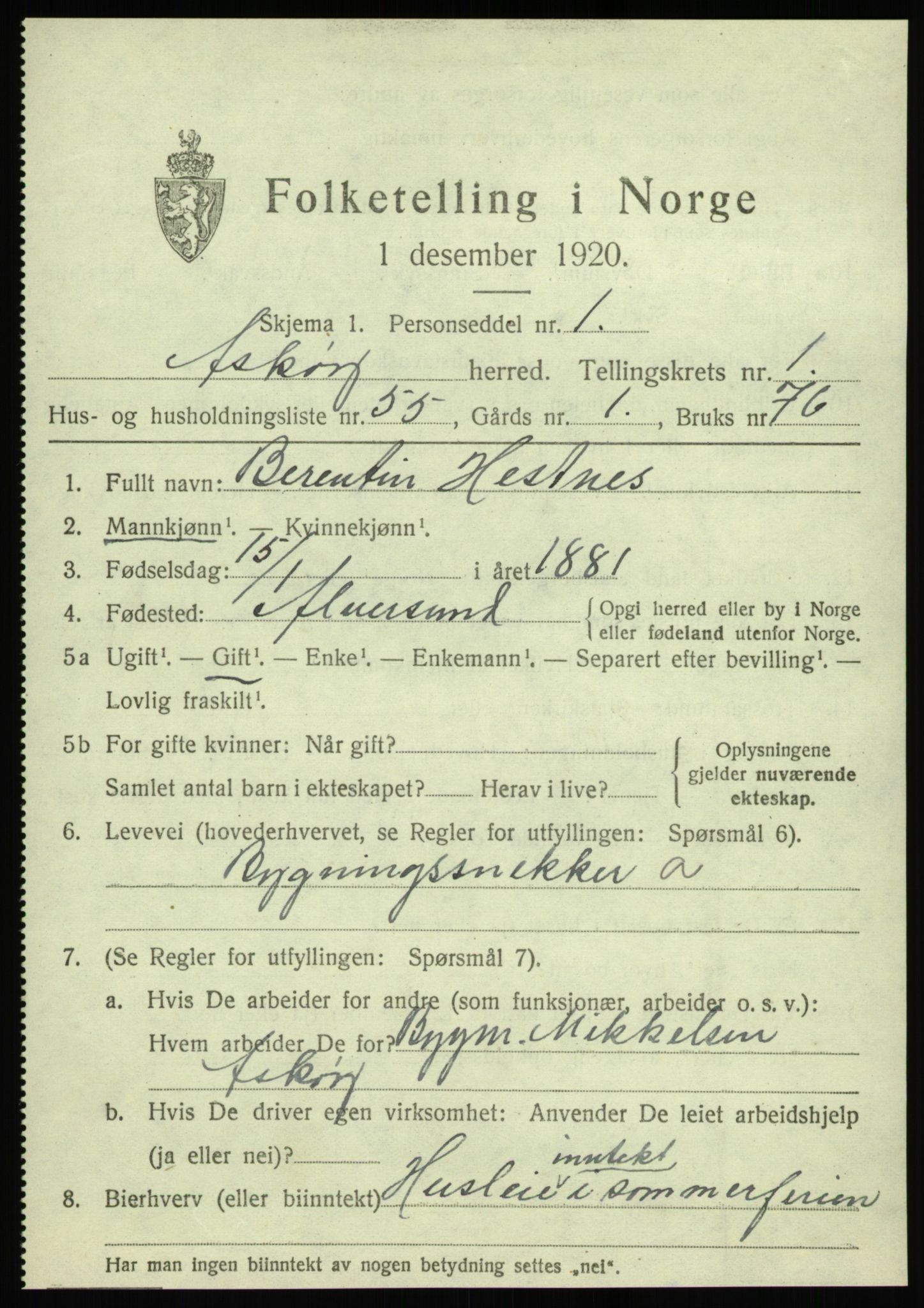 SAB, Folketelling 1920 for 1247 Askøy herred, 1920, s. 4034