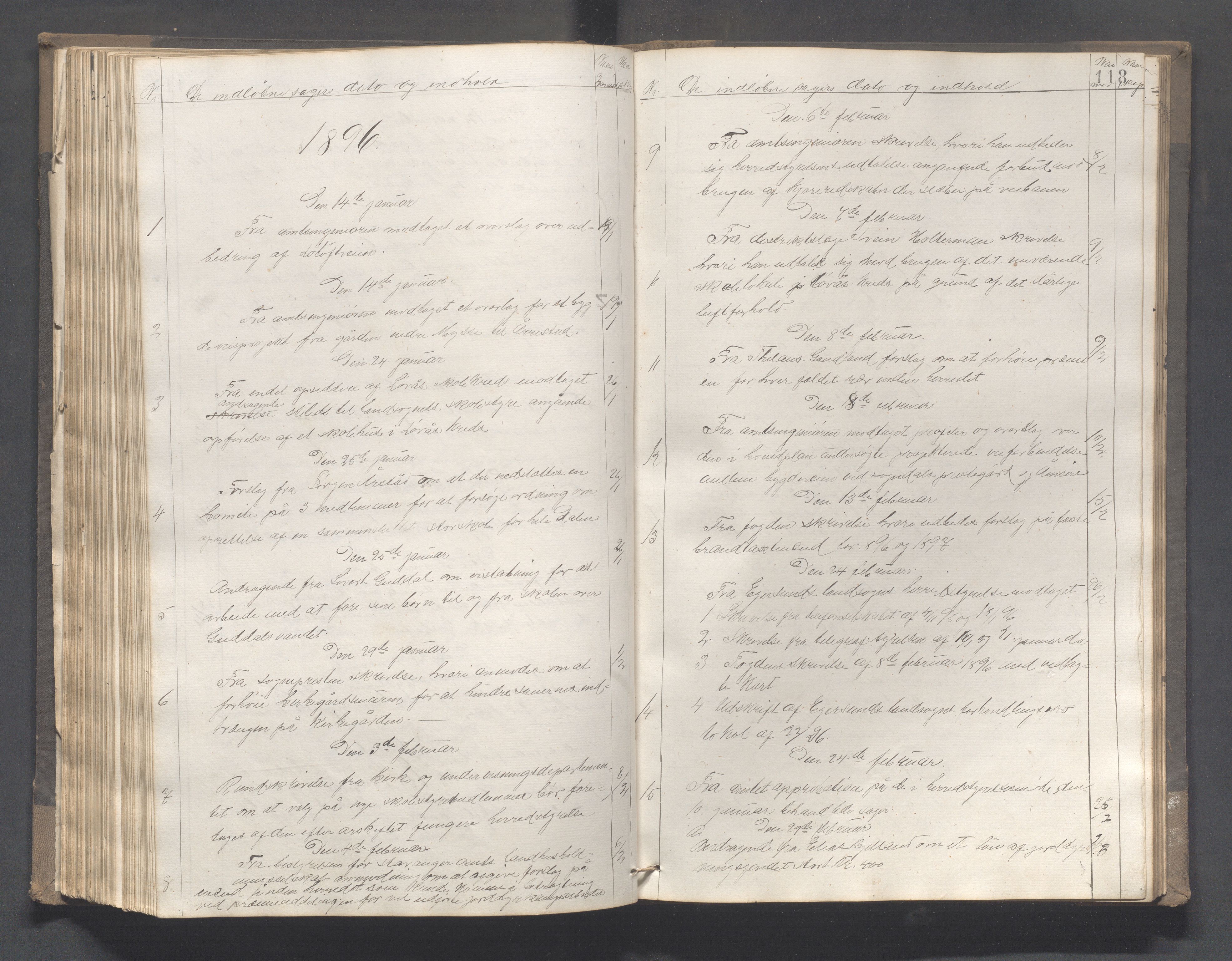 Sokndal kommune - Formannskapet/Sentraladministrasjonen, IKAR/K-101099/C/Ca/L0002: Journal, 1873-1904, s. 118