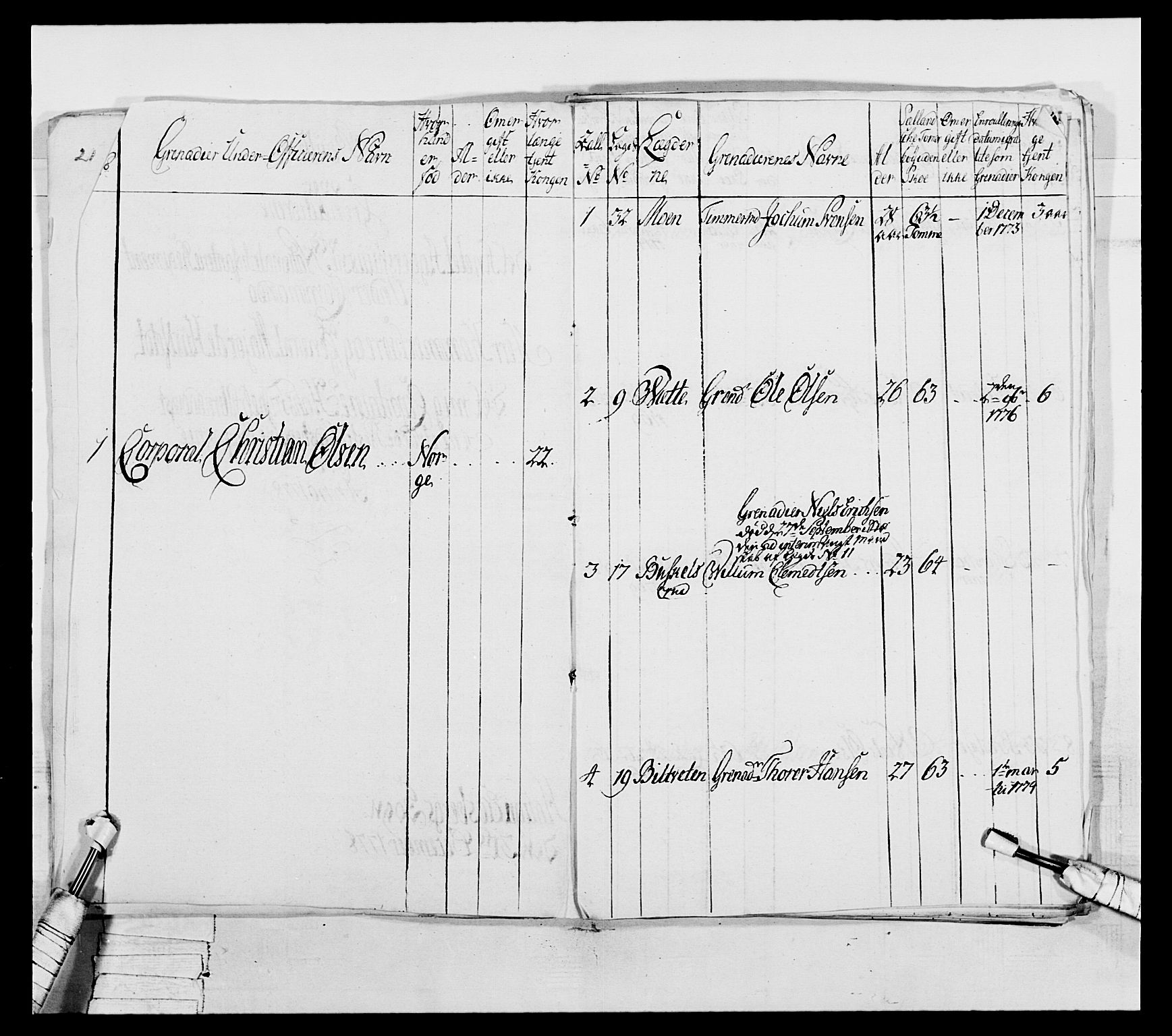 Generalitets- og kommissariatskollegiet, Det kongelige norske kommissariatskollegium, AV/RA-EA-5420/E/Eh/L0043a: 2. Akershusiske nasjonale infanteriregiment, 1767-1778, s. 702