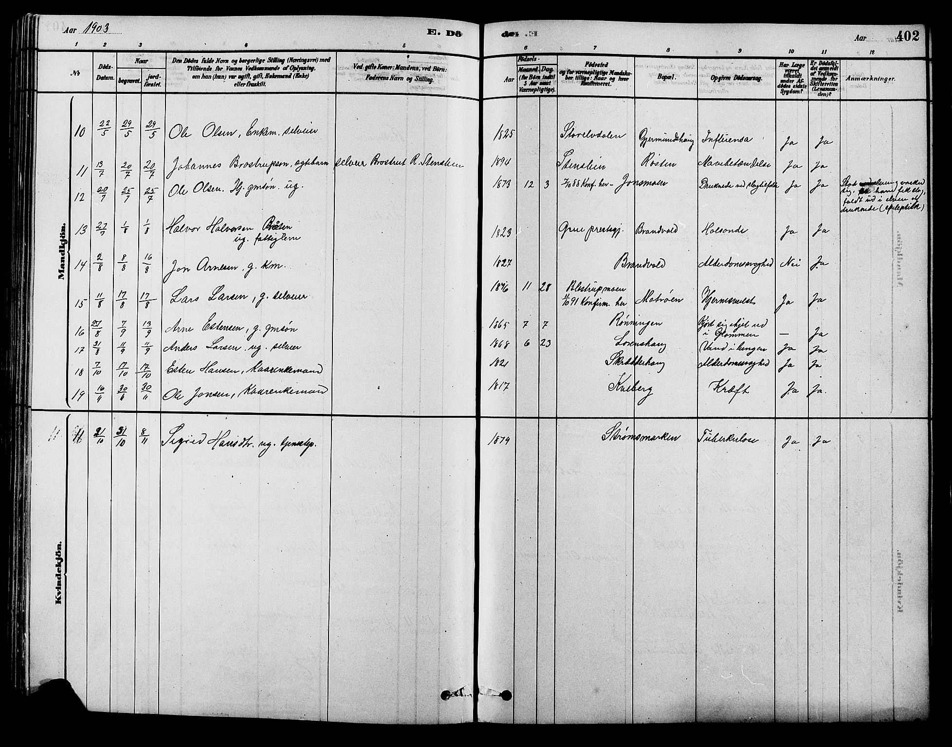 Alvdal prestekontor, AV/SAH-PREST-060/H/Ha/Hab/L0003: Klokkerbok nr. 3, 1878-1907, s. 402