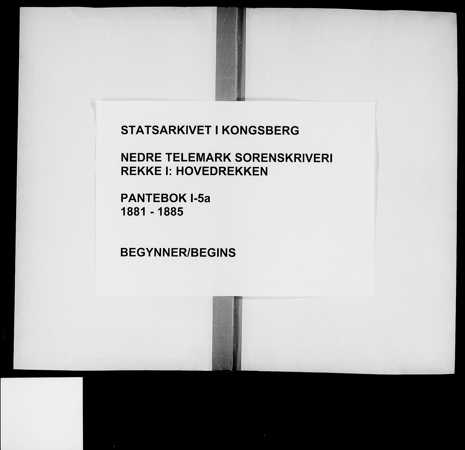 Nedre Telemark sorenskriveri, AV/SAKO-A-135/G/Ga/Gaa/L0005a: Pantebok nr. I 5a, 1881-1885