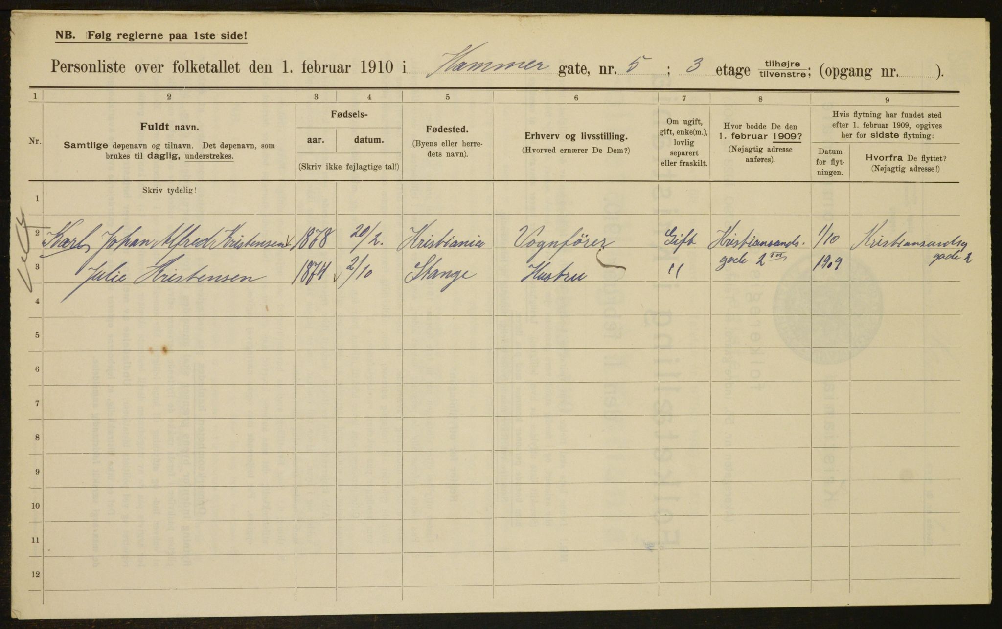 OBA, Kommunal folketelling 1.2.1910 for Kristiania, 1910, s. 32207