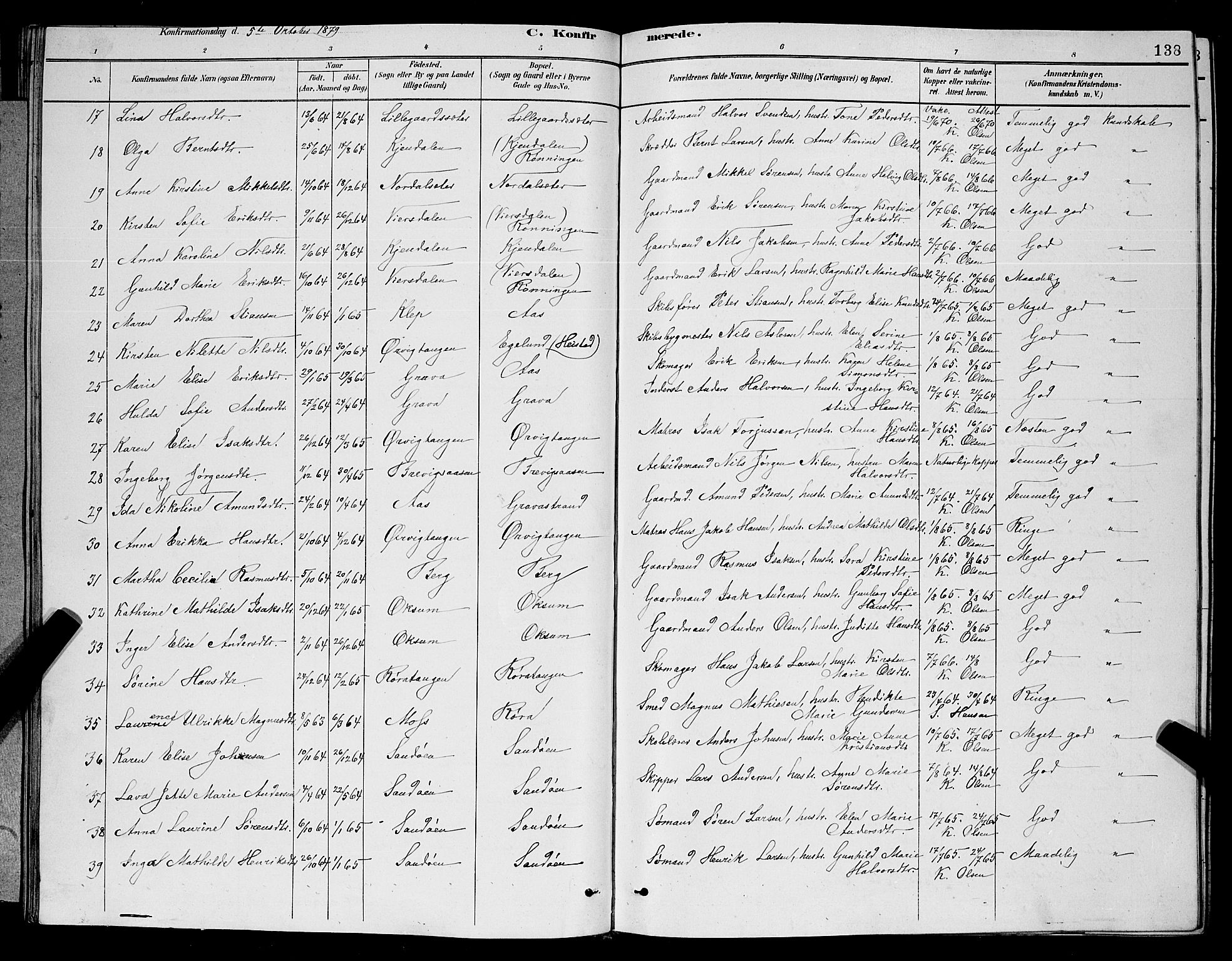 Eidanger kirkebøker, AV/SAKO-A-261/G/Ga/L0002: Klokkerbok nr. 2, 1879-1892, s. 138