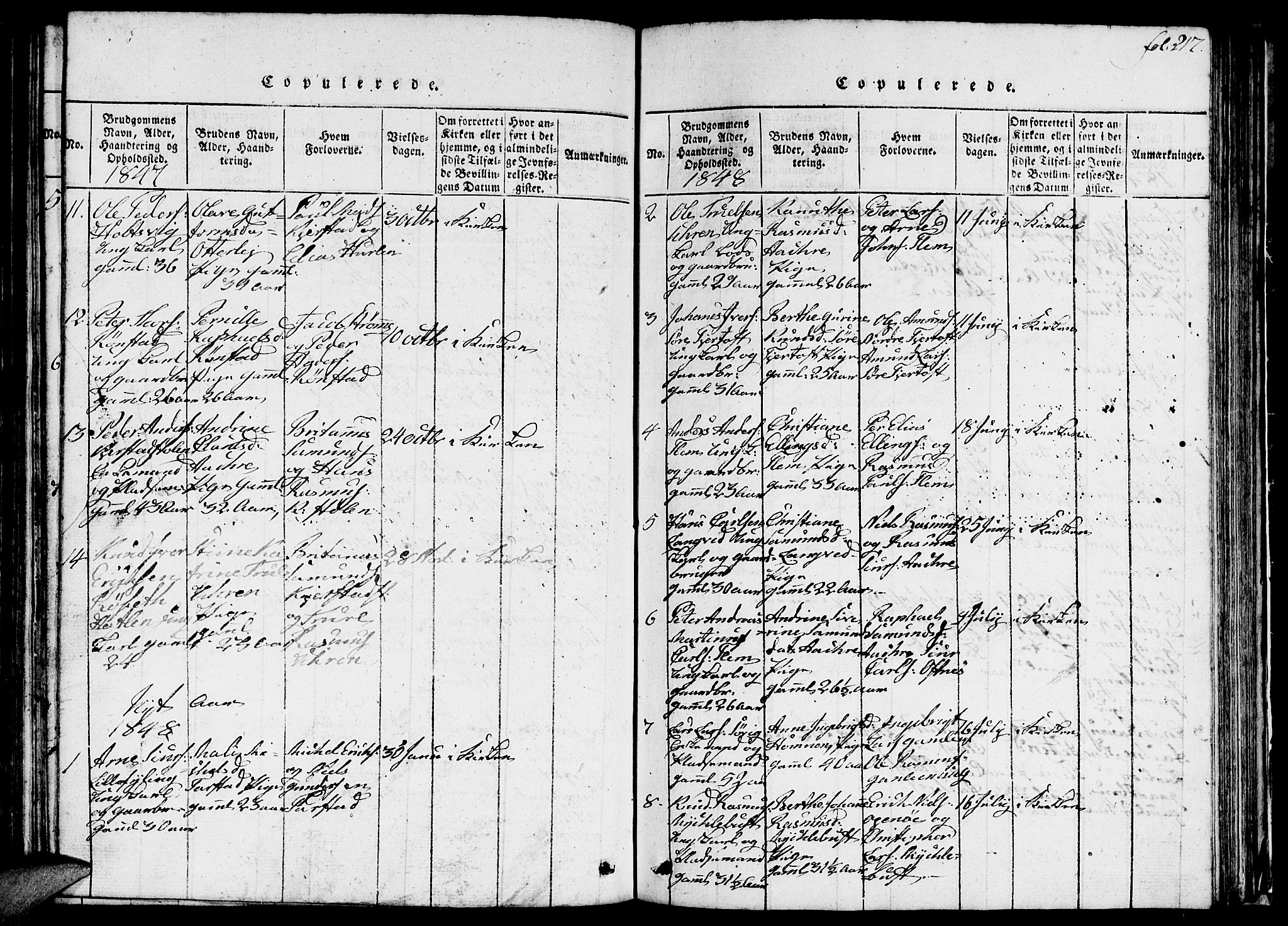 Ministerialprotokoller, klokkerbøker og fødselsregistre - Møre og Romsdal, AV/SAT-A-1454/536/L0506: Klokkerbok nr. 536C01, 1818-1859, s. 217