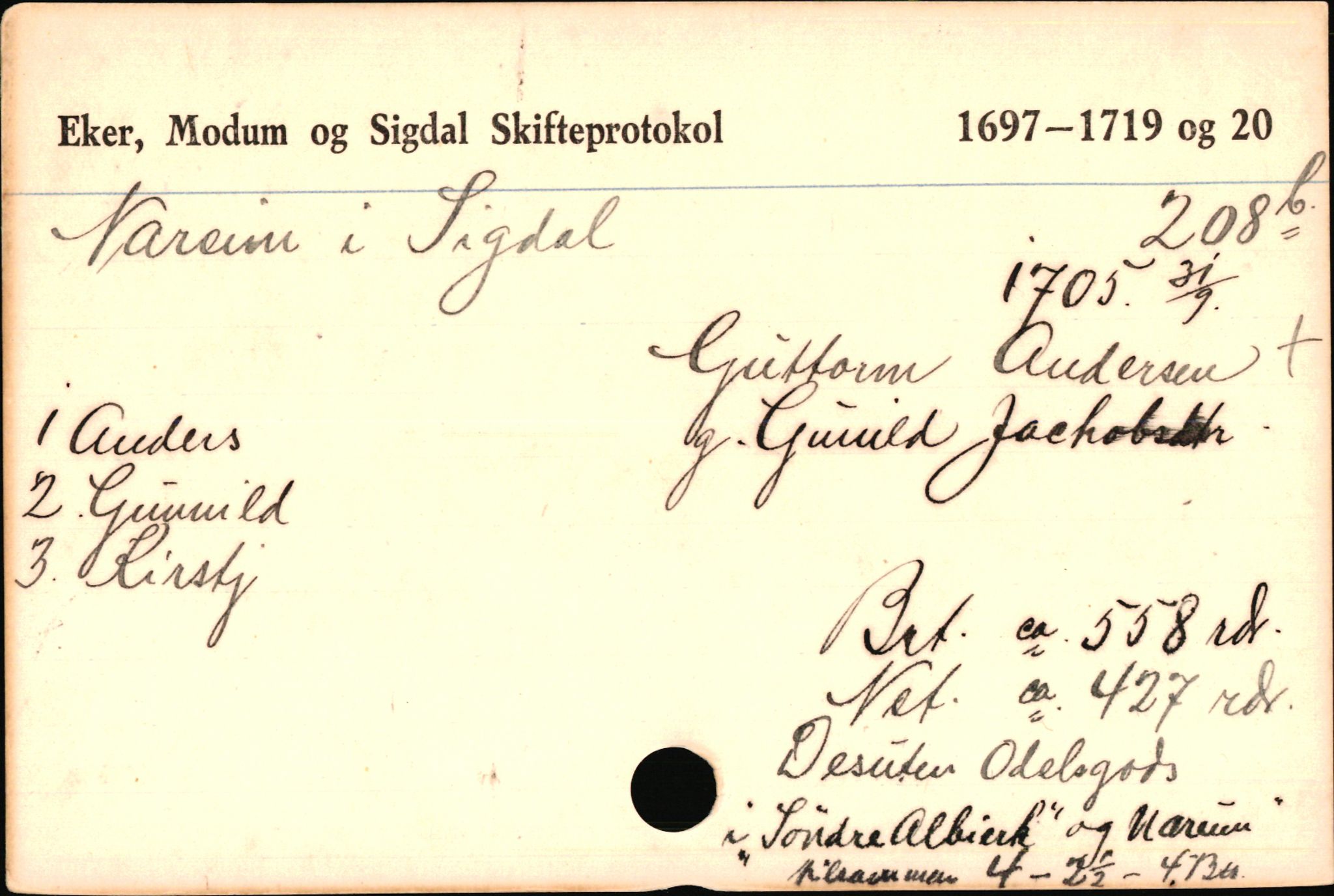 Eiker, Modum og Sigdal sorenskriveri, AV/SAKO-A-123/H, 1676-1828, s. 3520