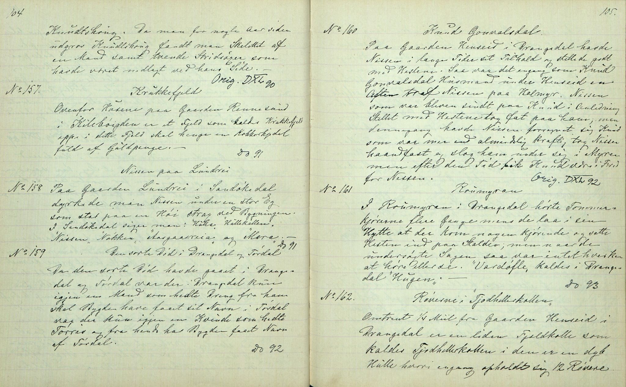 Rikard Berge, TEMU/TGM-A-1003/F/L0007/0008: 251-299 / 258 Bø. Samlet af H. N. Tvedten, 1894, s. 104-105