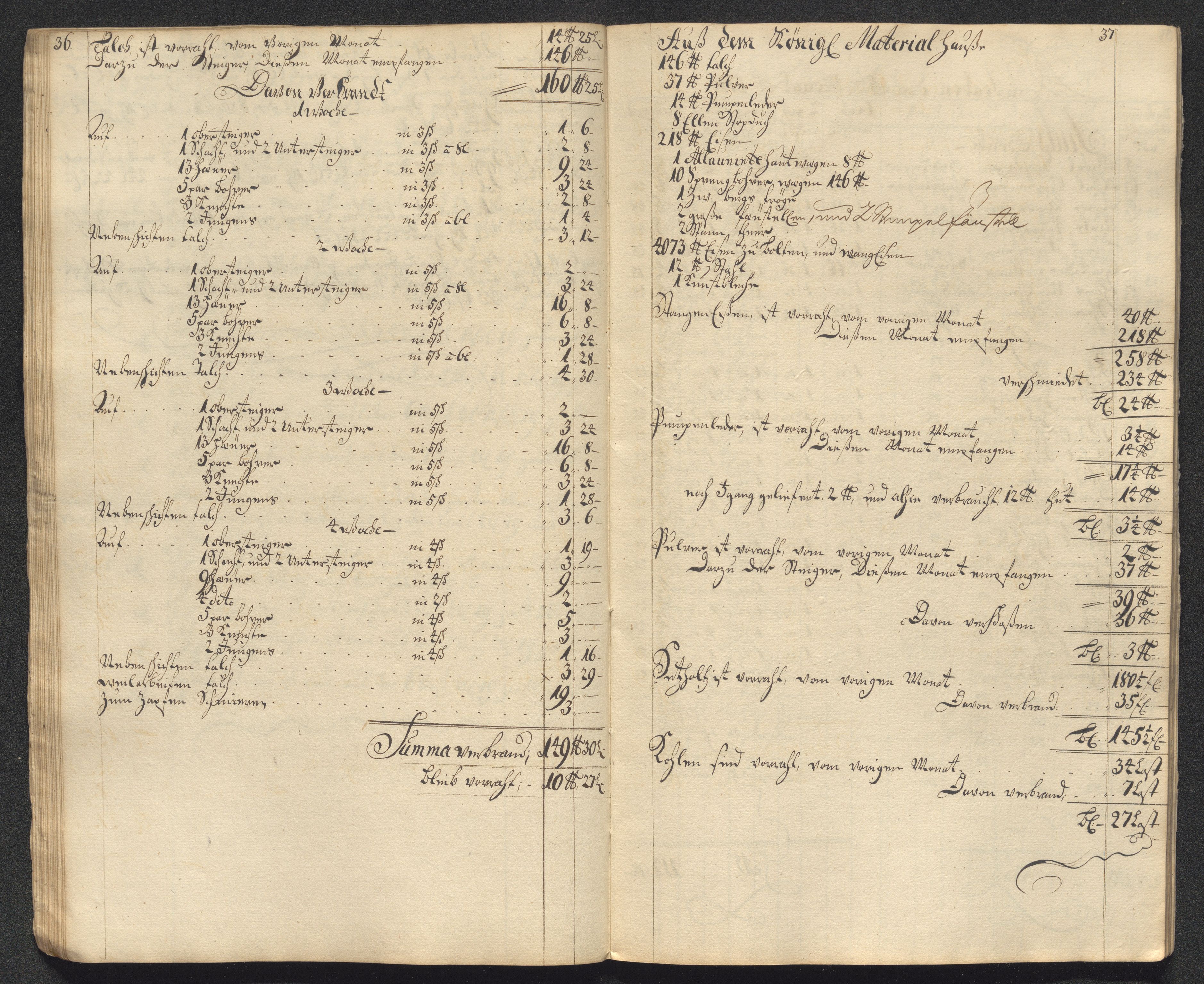 Kongsberg Sølvverk 1623-1816, AV/SAKO-EA-3135/001/D/Dc/Dcd/L0099: Utgiftsregnskap for gruver m.m., 1710, s. 209
