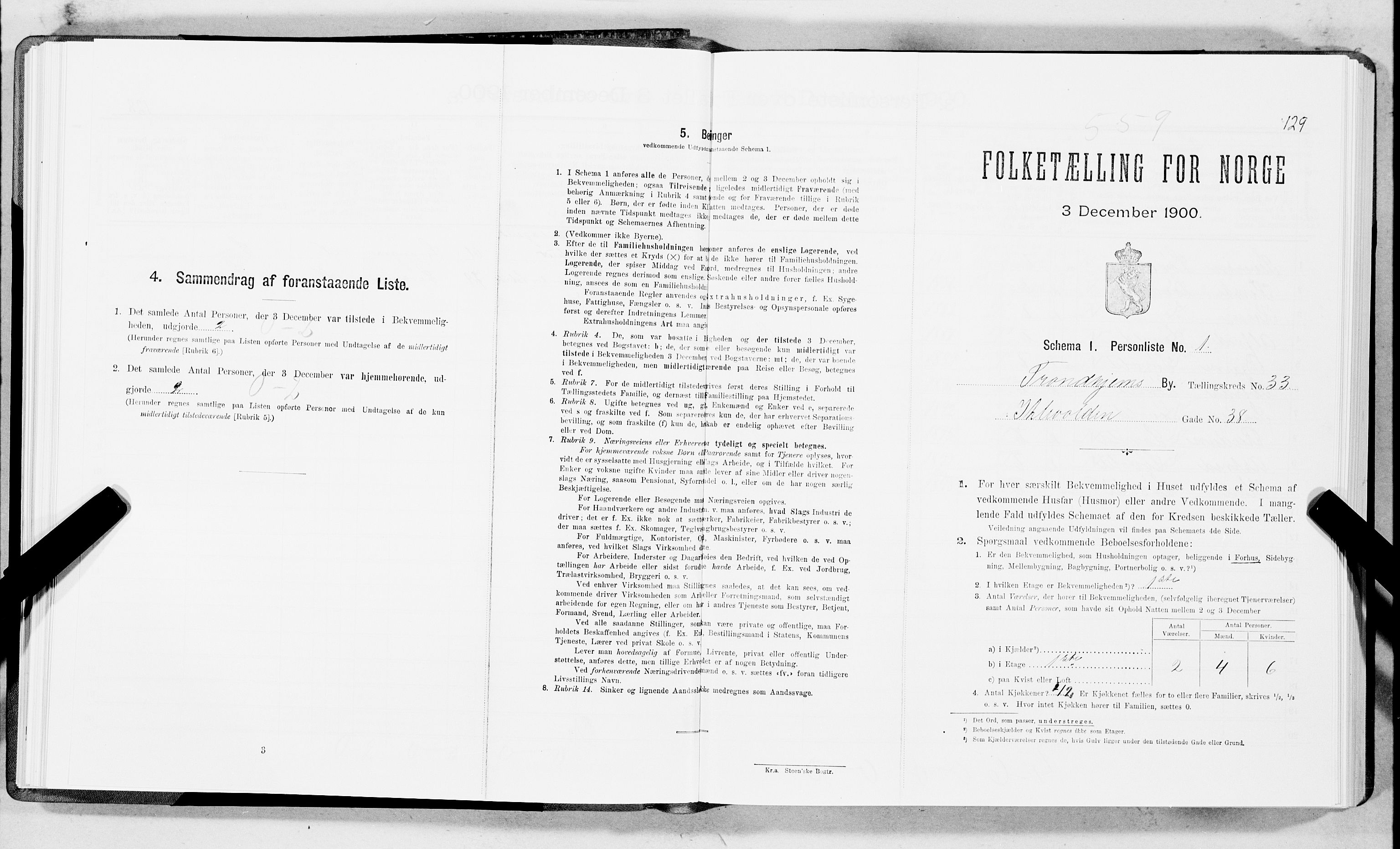 SAT, Folketelling 1900 for 1601 Trondheim kjøpstad, 1900, s. 5449