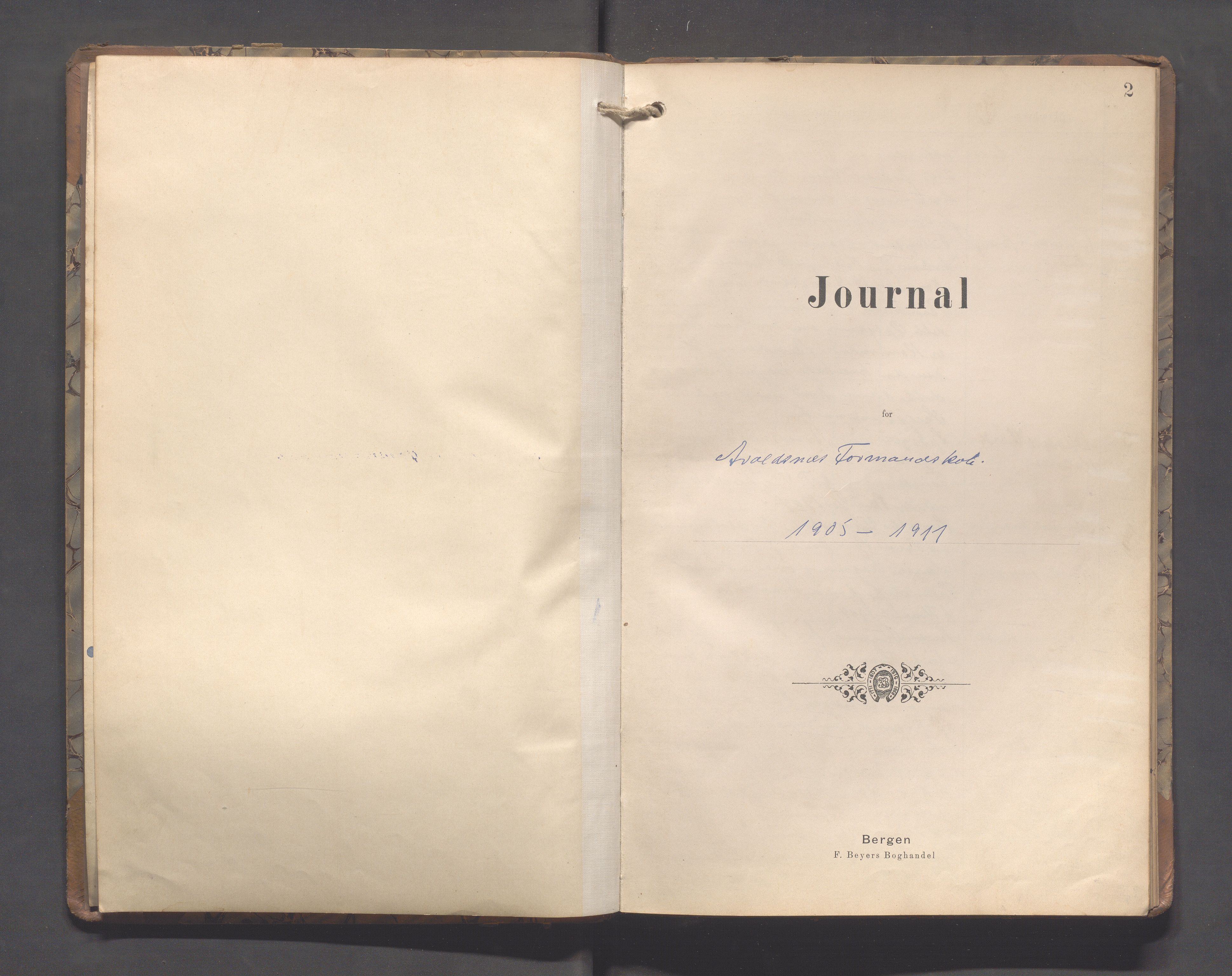 Avaldsnes kommune - Formannskapet, IKAR/K-101651/C/Ca/L0003: Journal, 1905-1911, s. 2